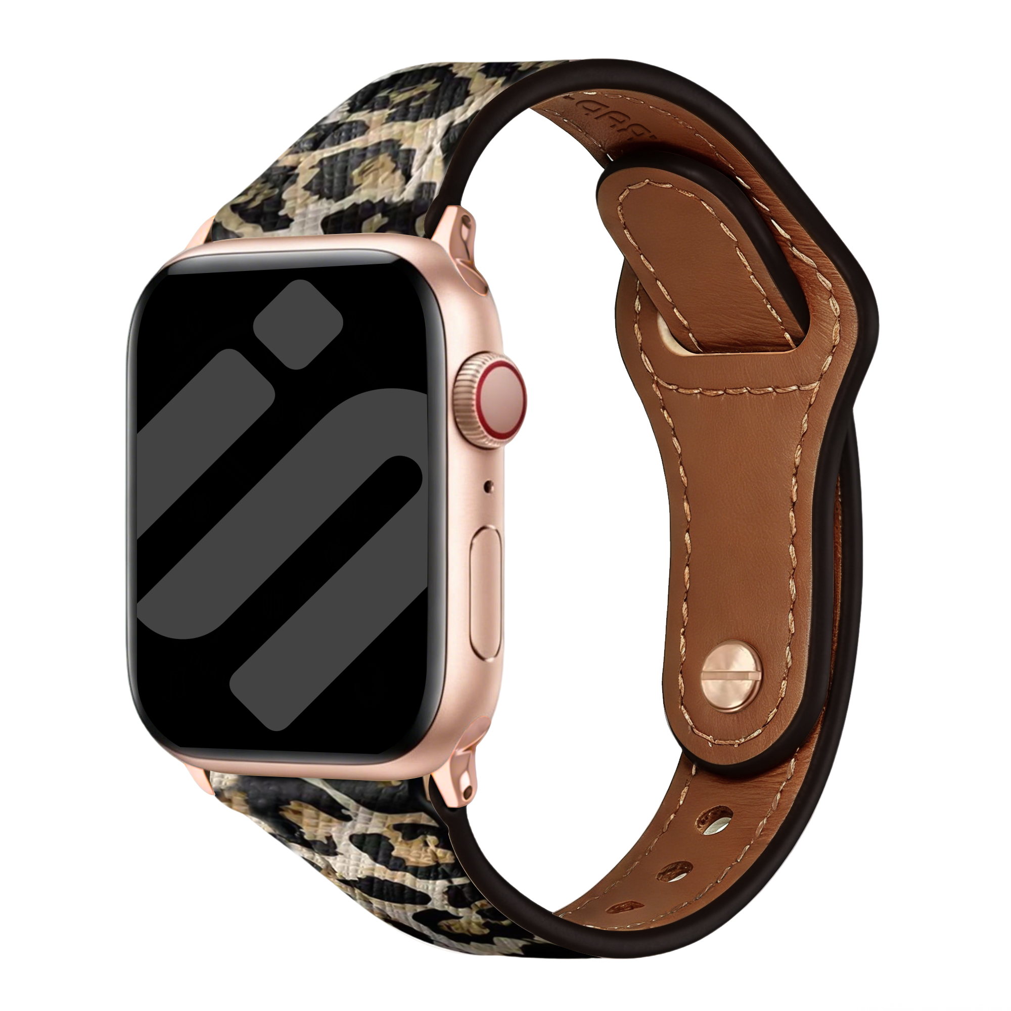 Apple Watch leren bandje (leopard)