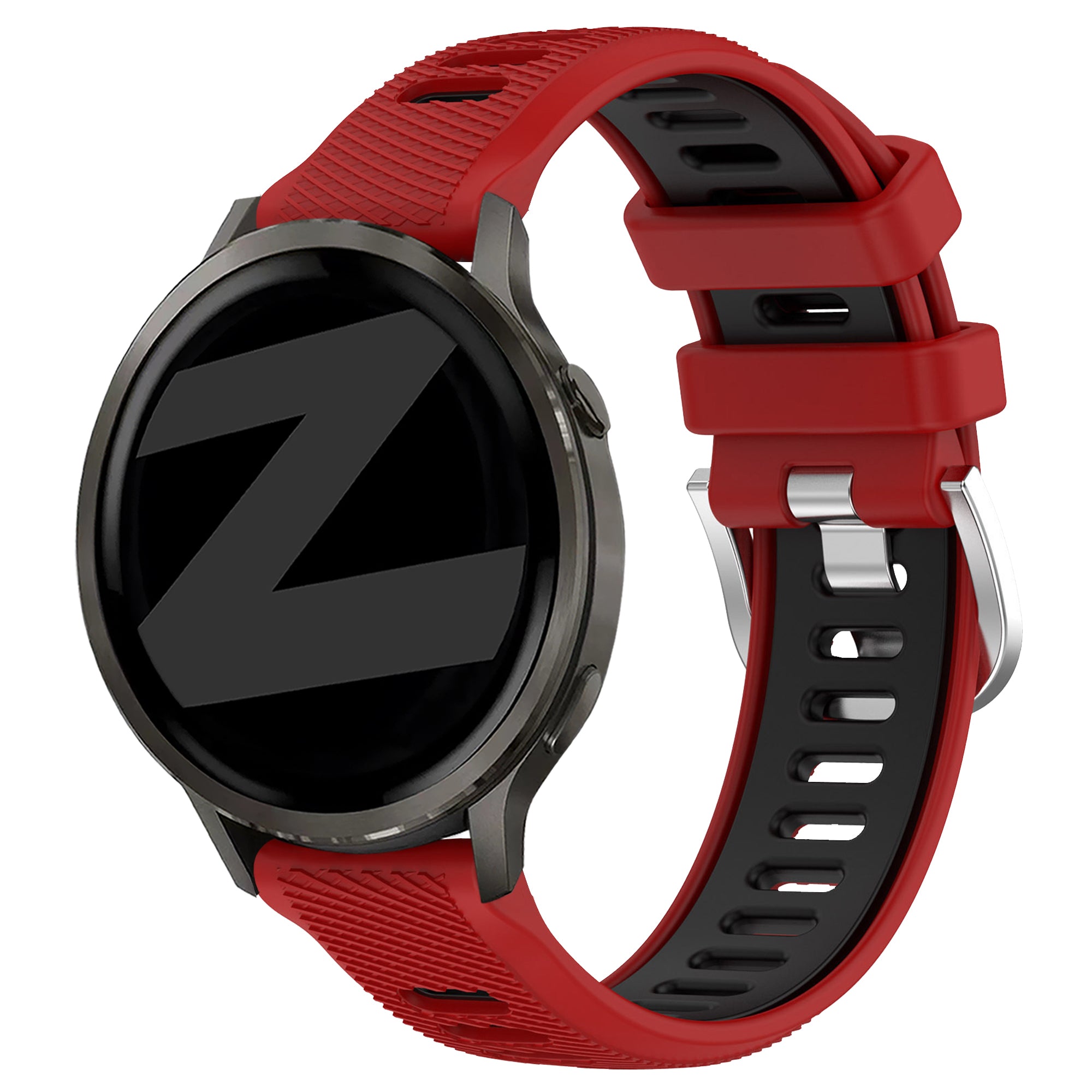 Bandz Garmin Forerunner 255s Sport Strap with Buckle (Red/Black)