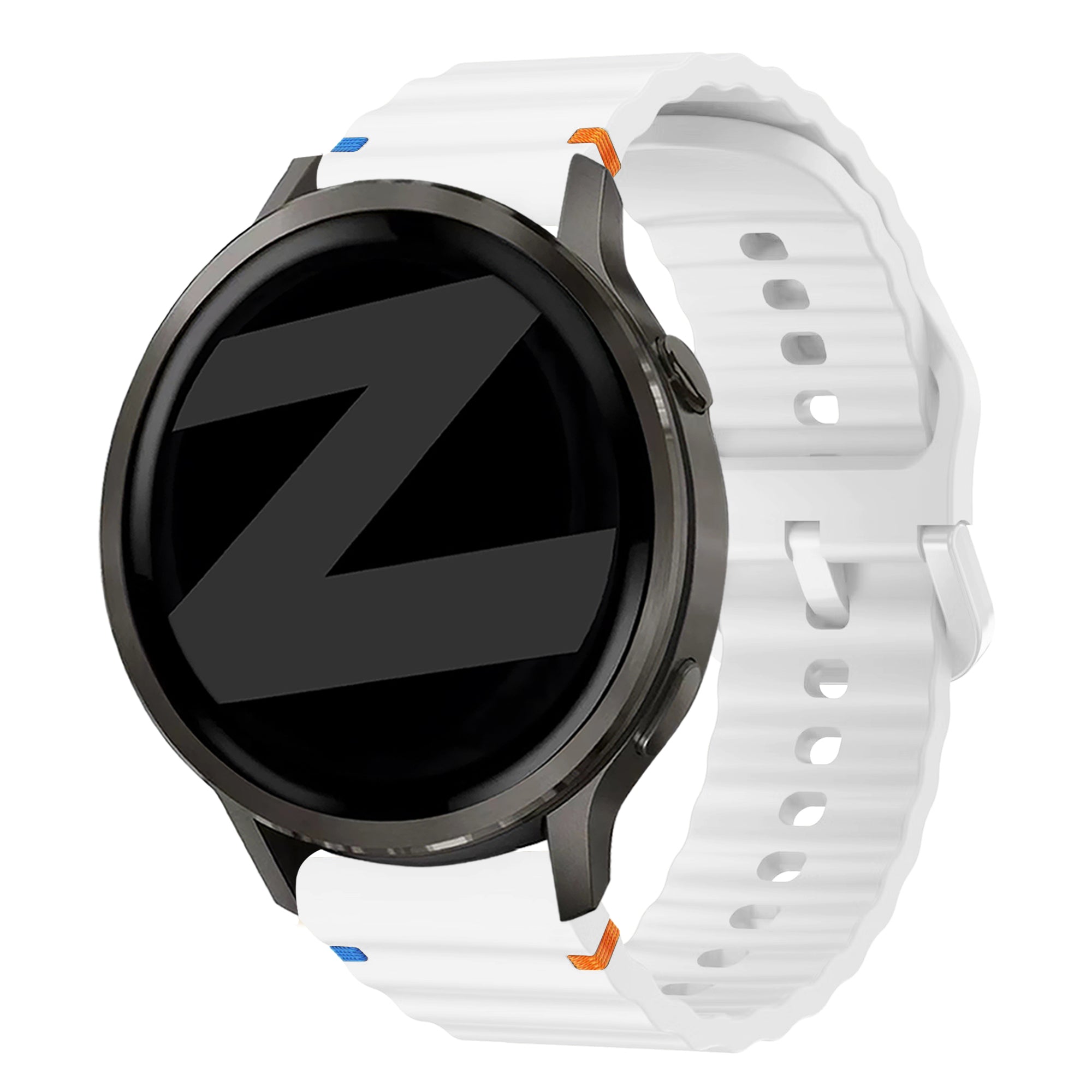 Bandz Garmin Forerunner 645 siliconen band 'Wave' (wit)