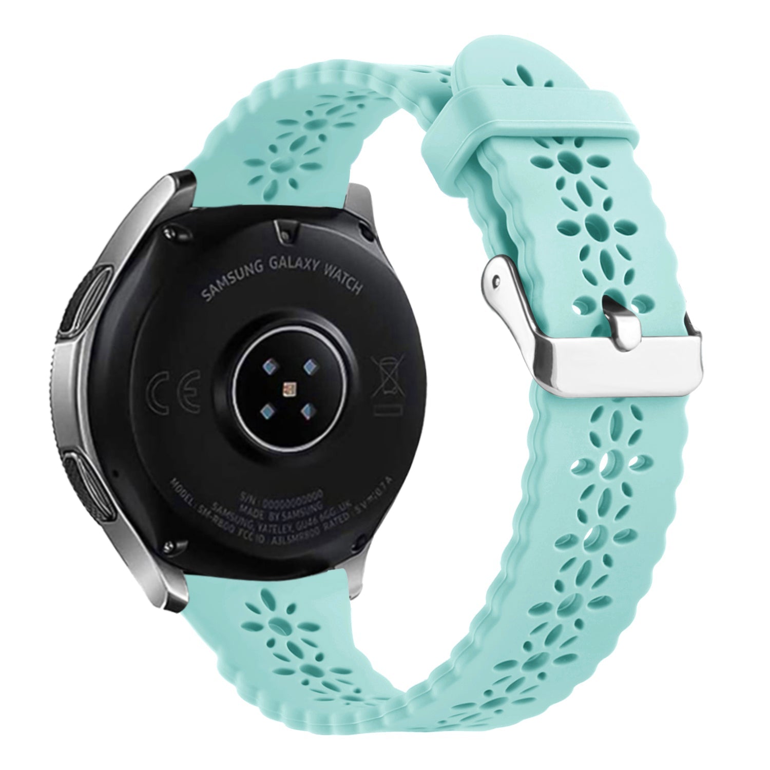 Withings Steel HR - 40mm siliconen bandje met patroon (blue sea green)