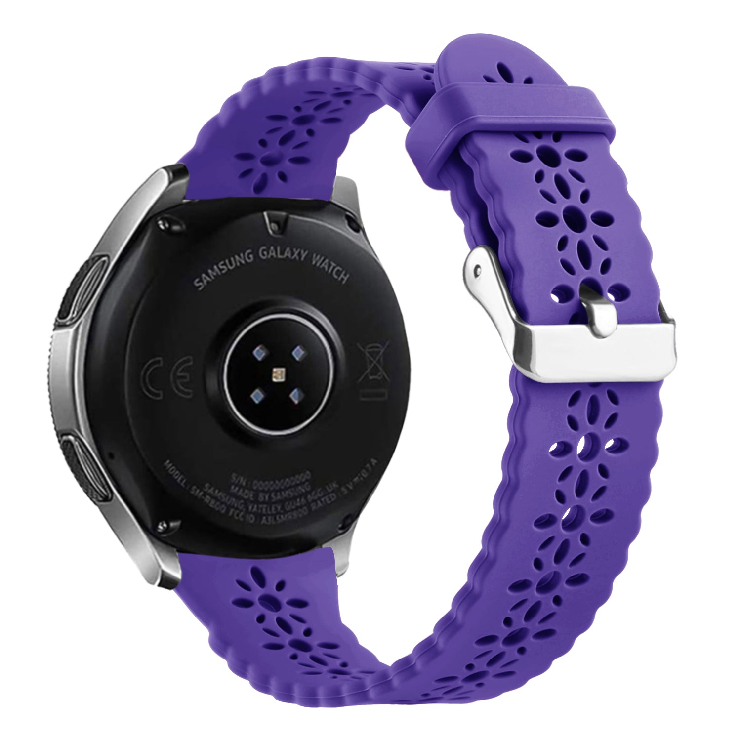 Amazfit Bip U (Pro) siliconen bandje met patroon (donkerpaars)