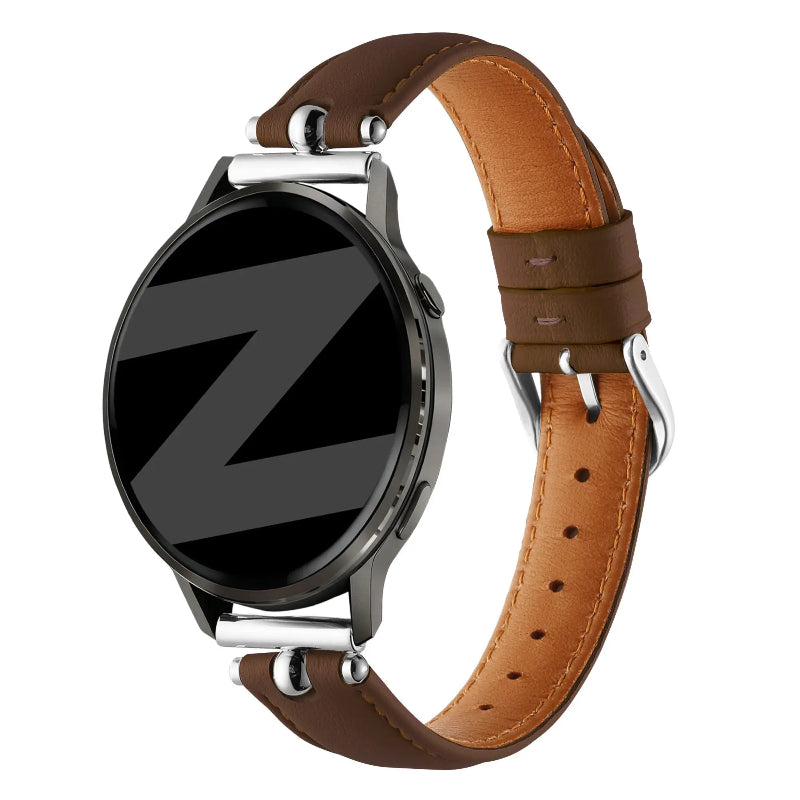 20mm leather band bullet brown