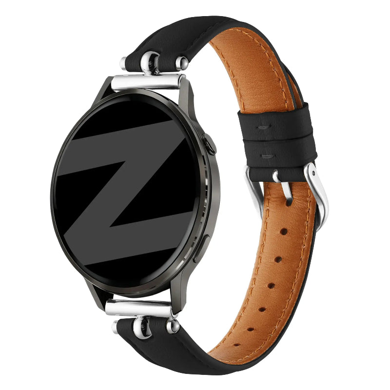 20mm leather band bullet black