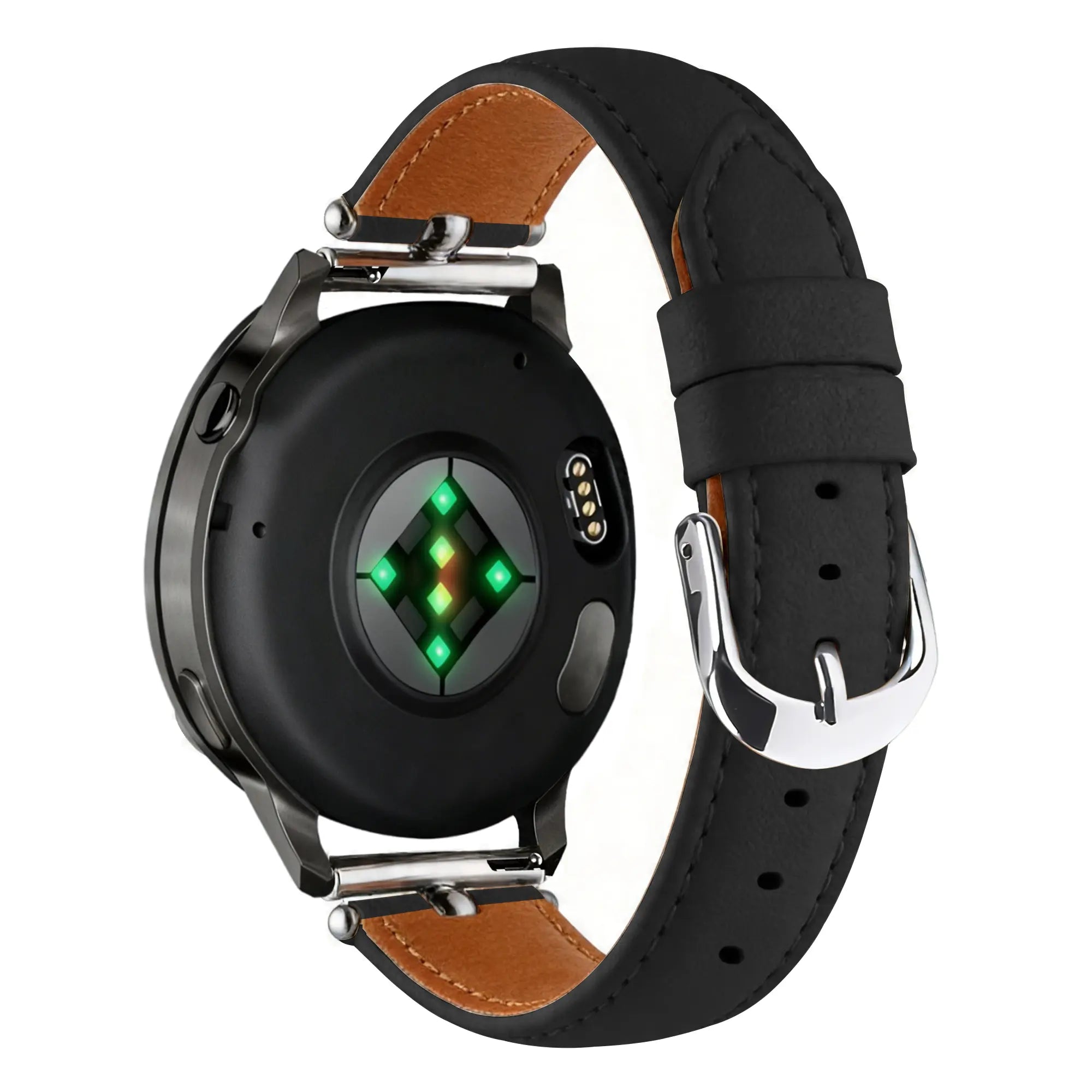 Bandz Amazfit Bip U Leather Strap 'Bullet' (Black)