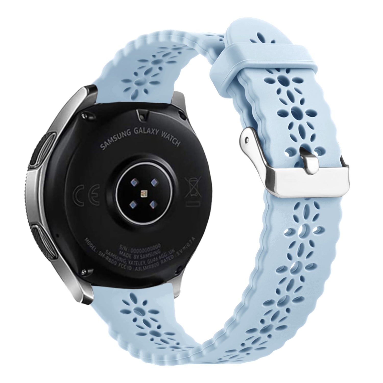 Coros Apex 42mm siliconen bandje met patroon (mist blauw)
