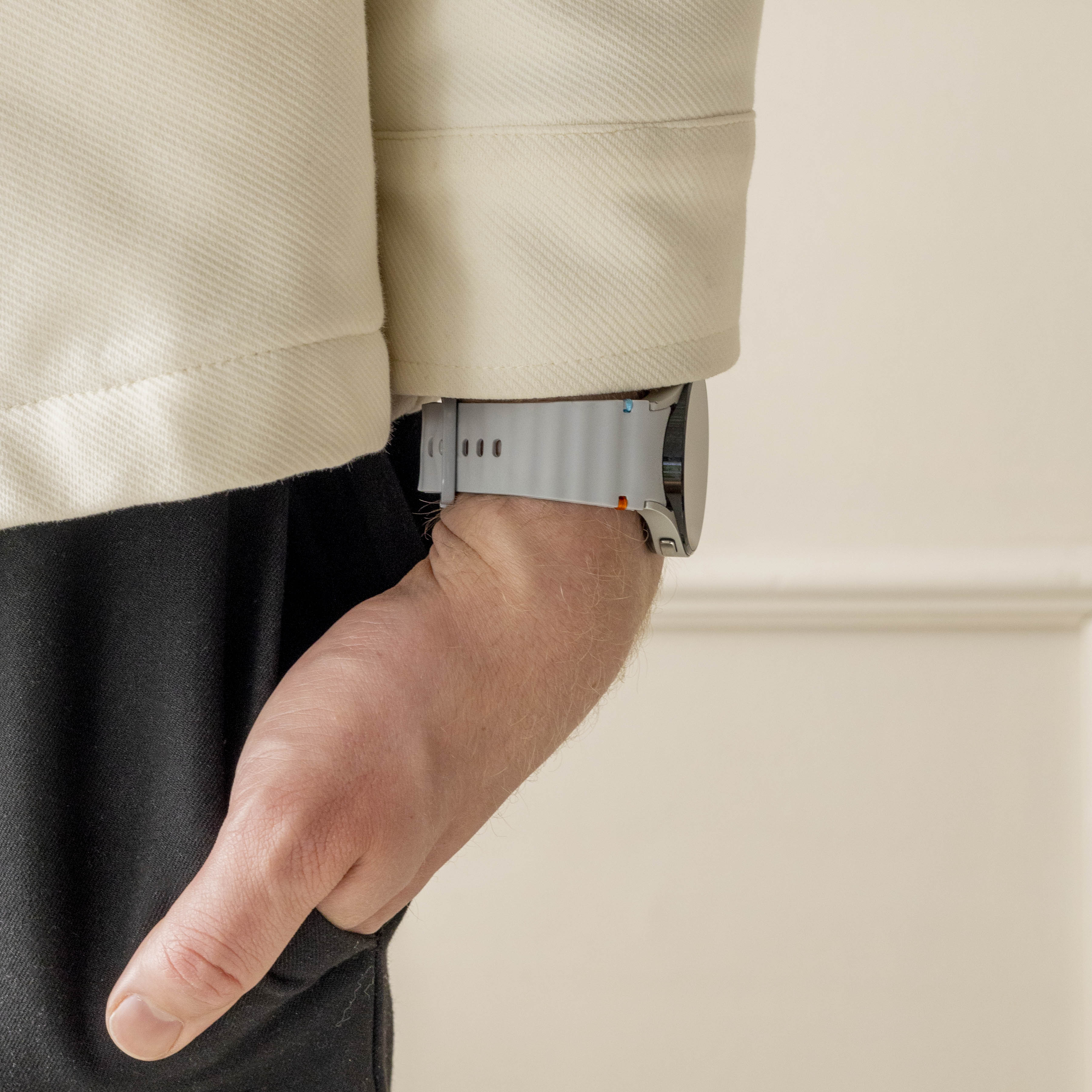 Samsung Galaxy Watch 7 - 40mm Wave bandje (lichtgrijs)