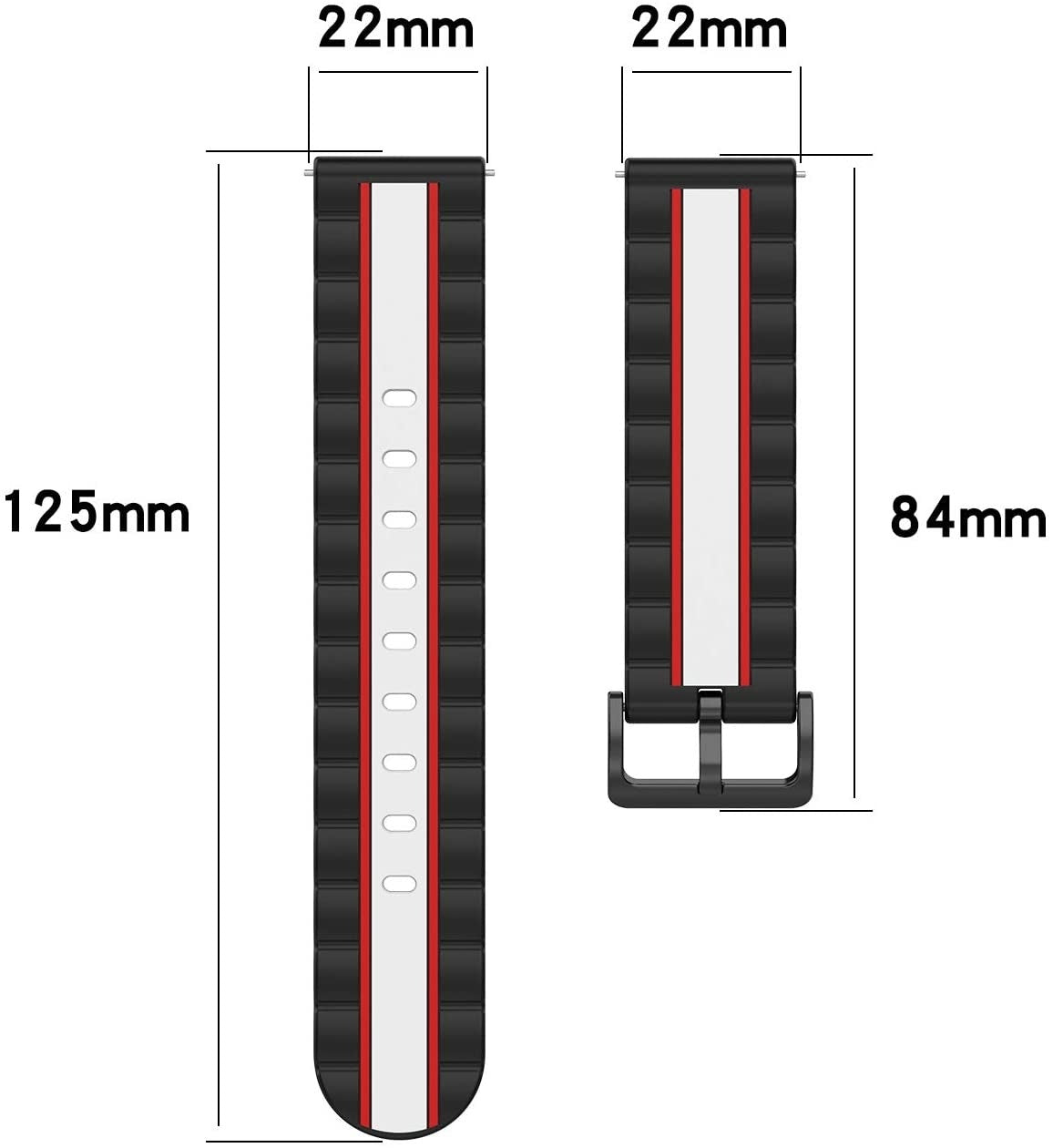 Amazfit Bip 5 Special Edition Strap (Black/White)