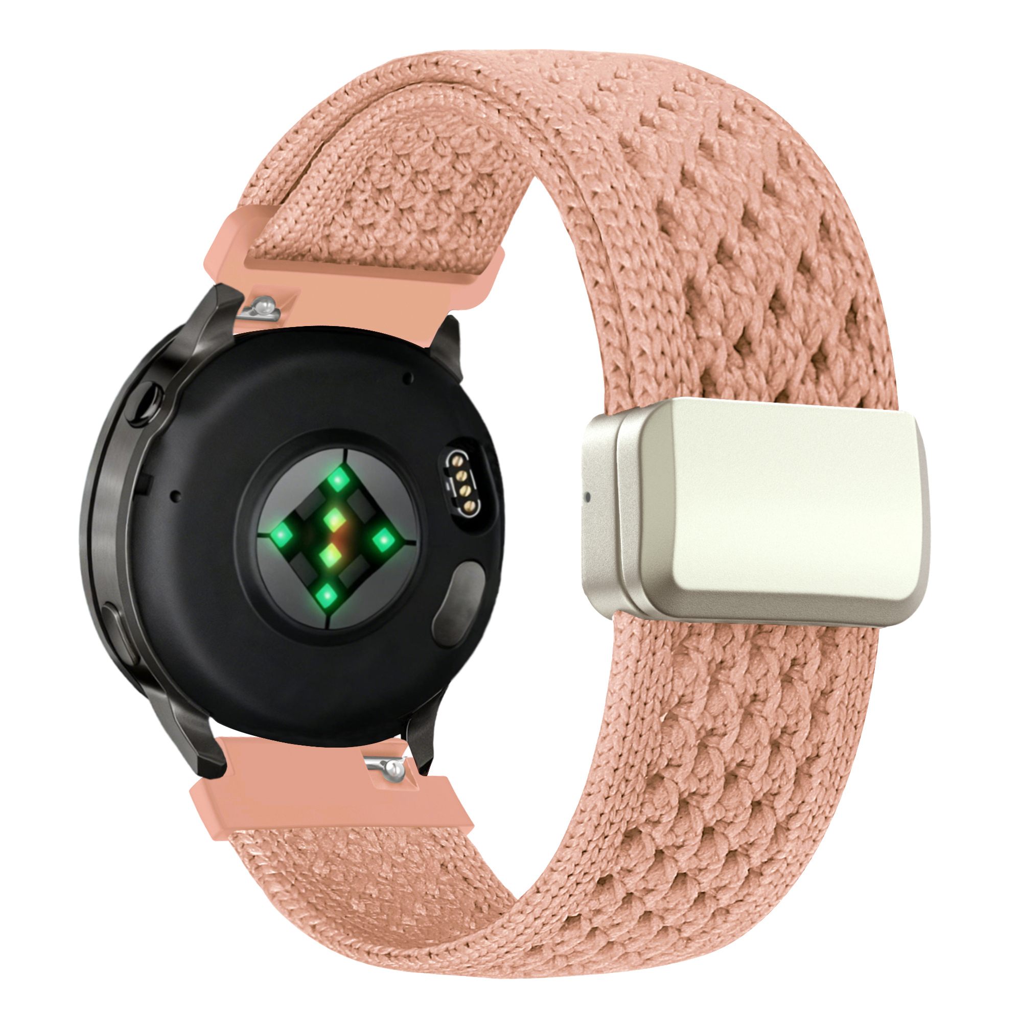 Bandz Garmin Vivomove Luxe vintage nylon band (antiek roze)