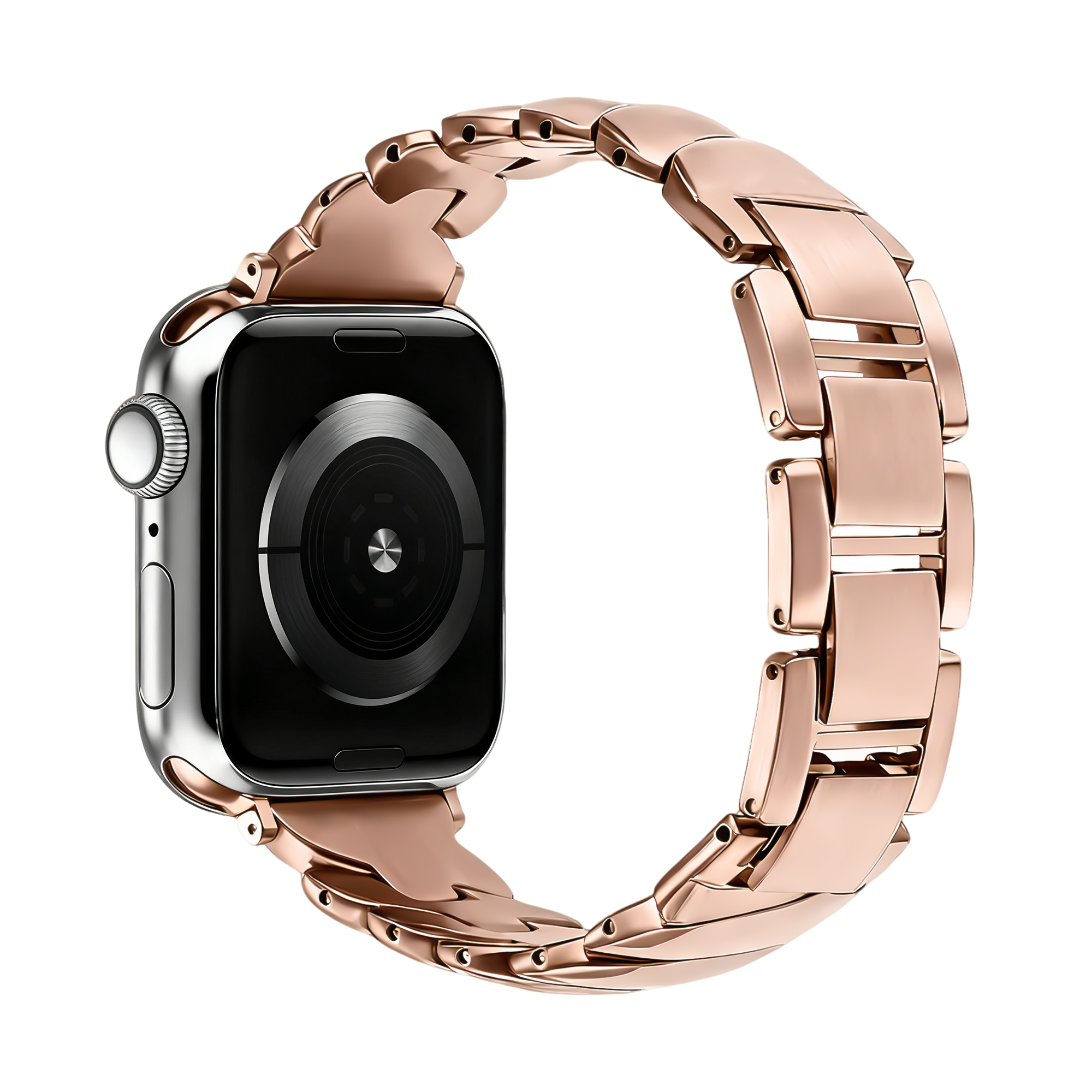 Bandz Apple Watch luxe metalen band 'Twisted' (rosé goud)