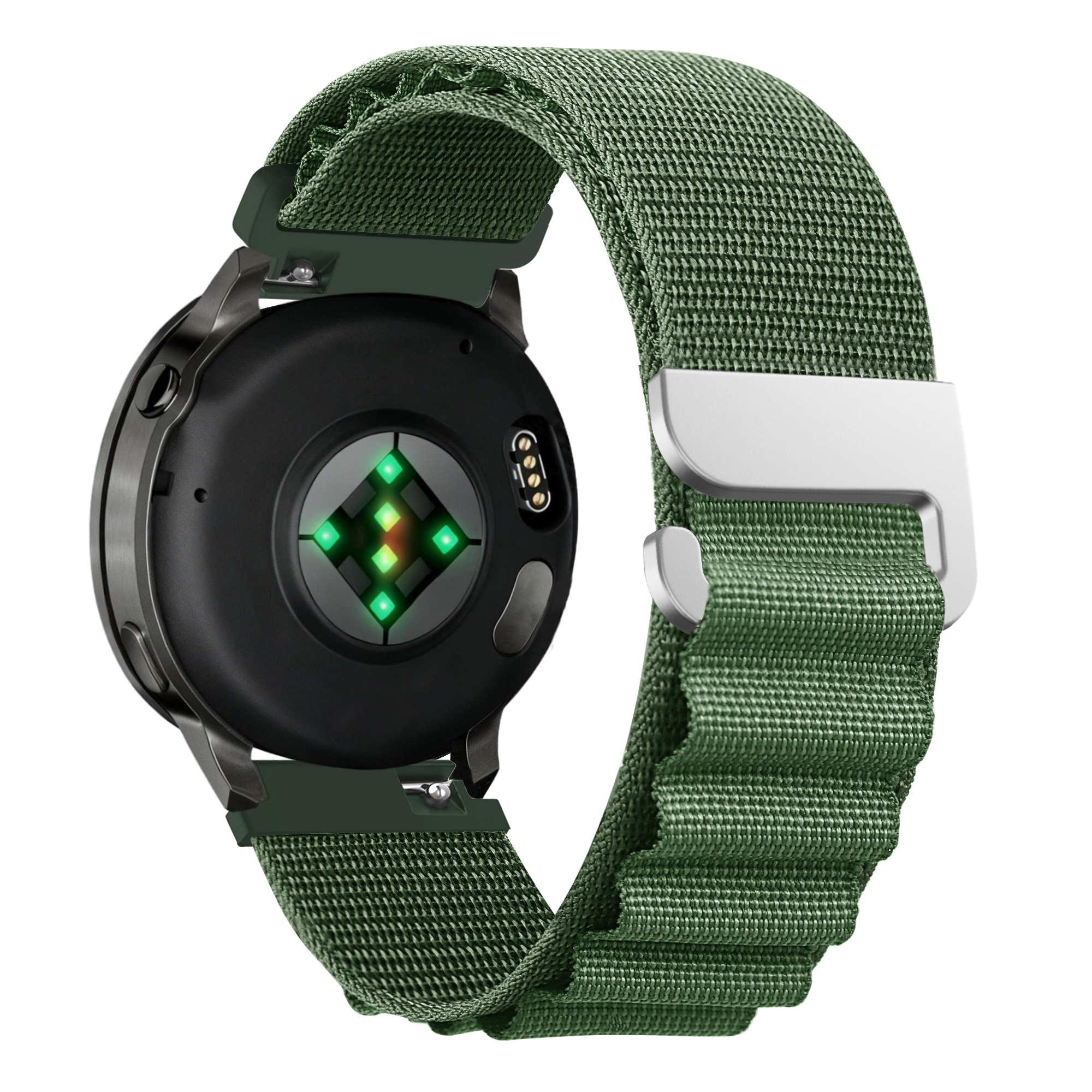 Bandz Garmin Forerunner 55 Alpine nylon band (groen)