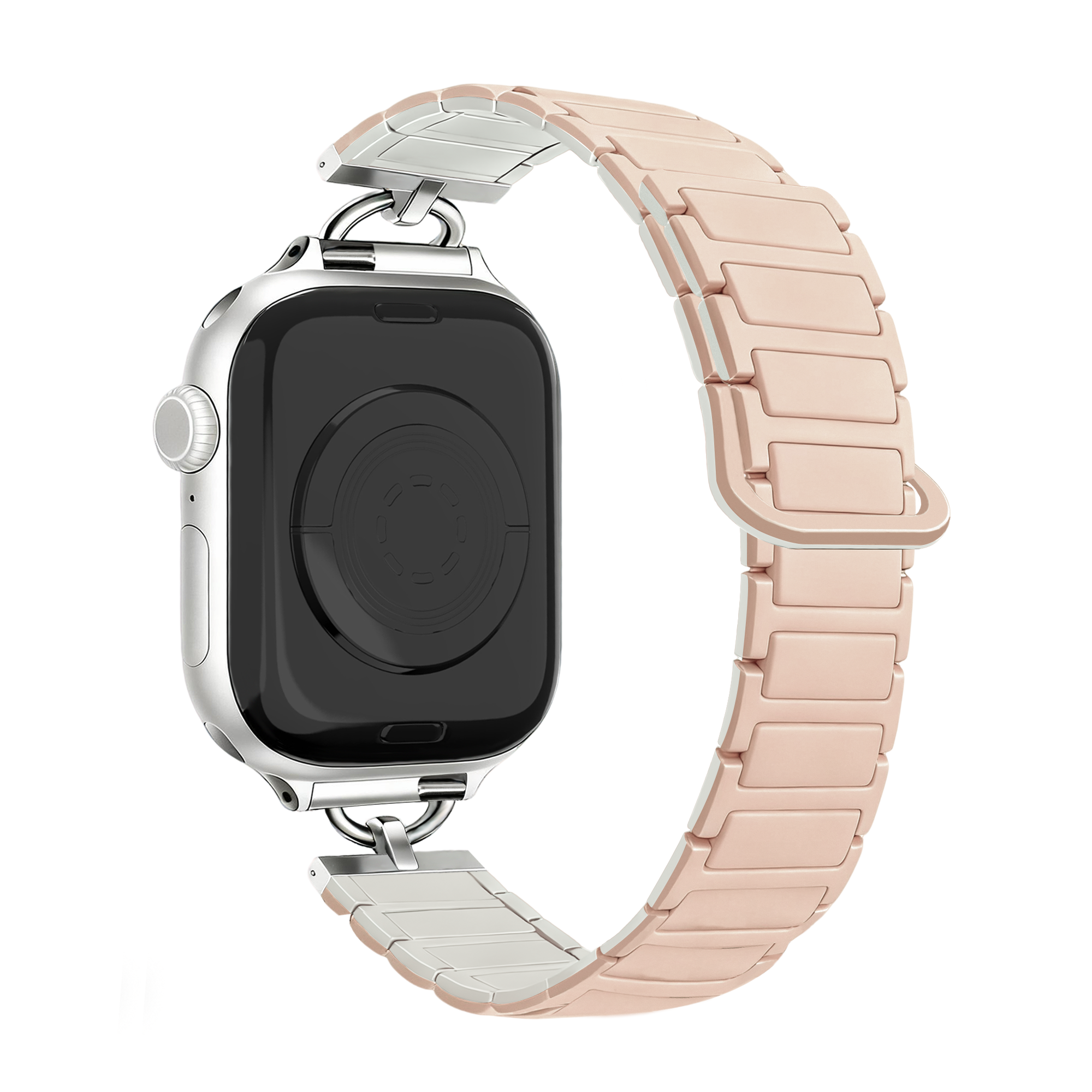 Bandz Apple Watch magnetische siliconen band 'Slim' (milk tea)