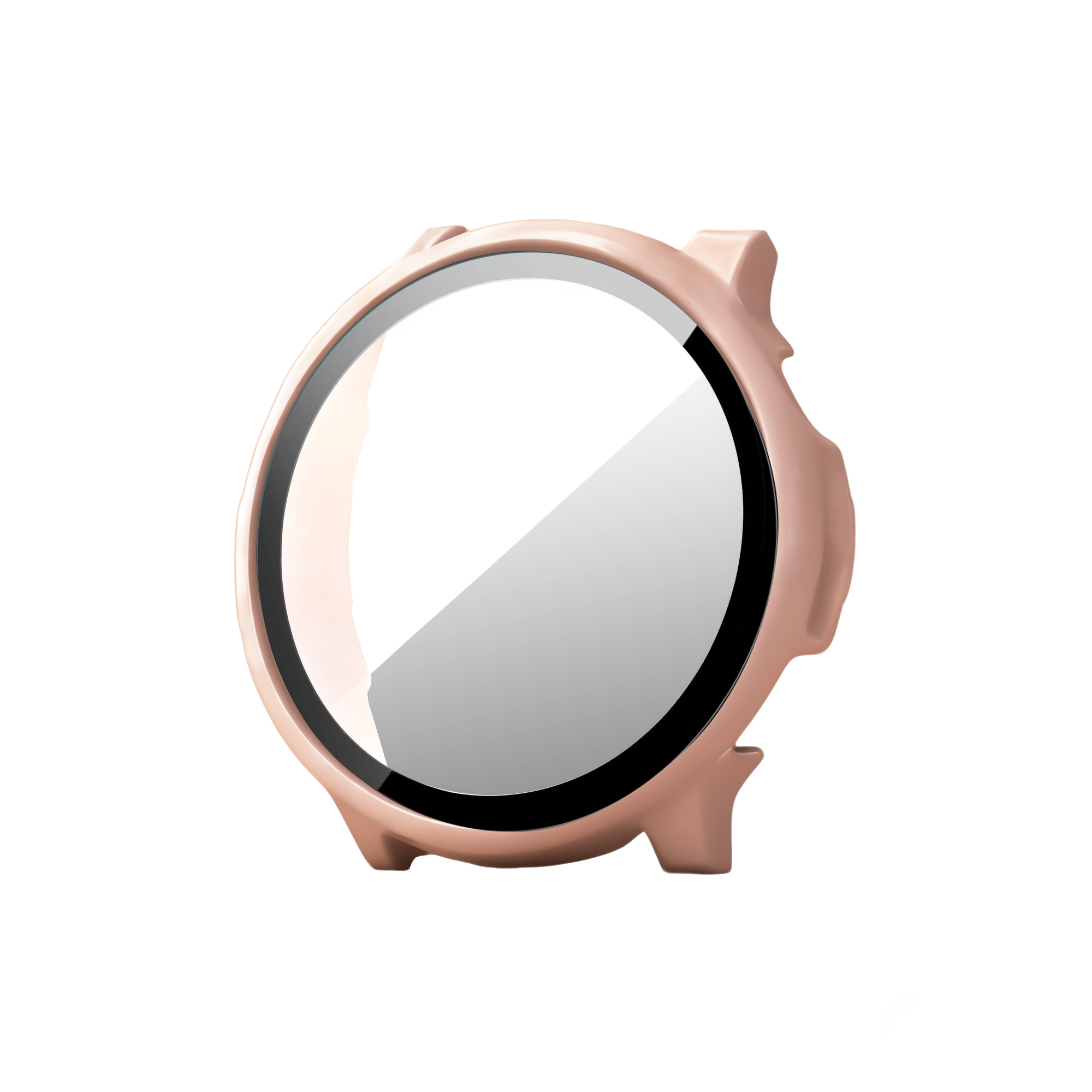 Bandz Garmin Venu 4 - 41mm PC hoesje met glas (zalm roze)