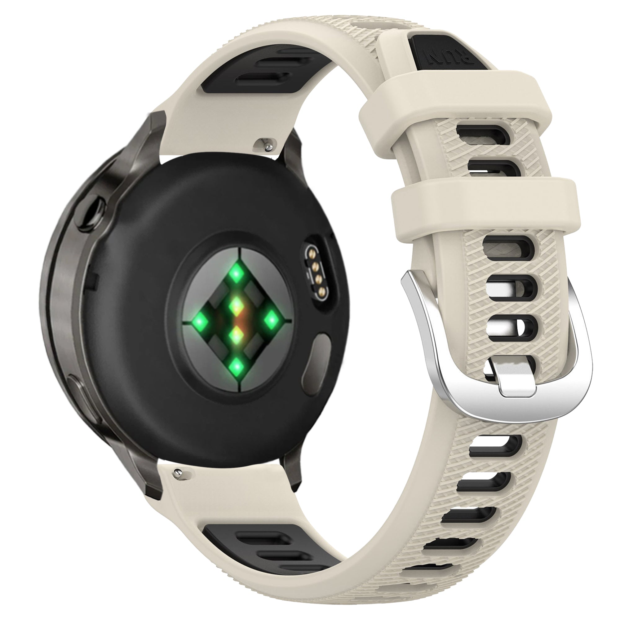 Bandz Garmin Vivomove 3s sport band met gesp (sterrenlicht/zwart)