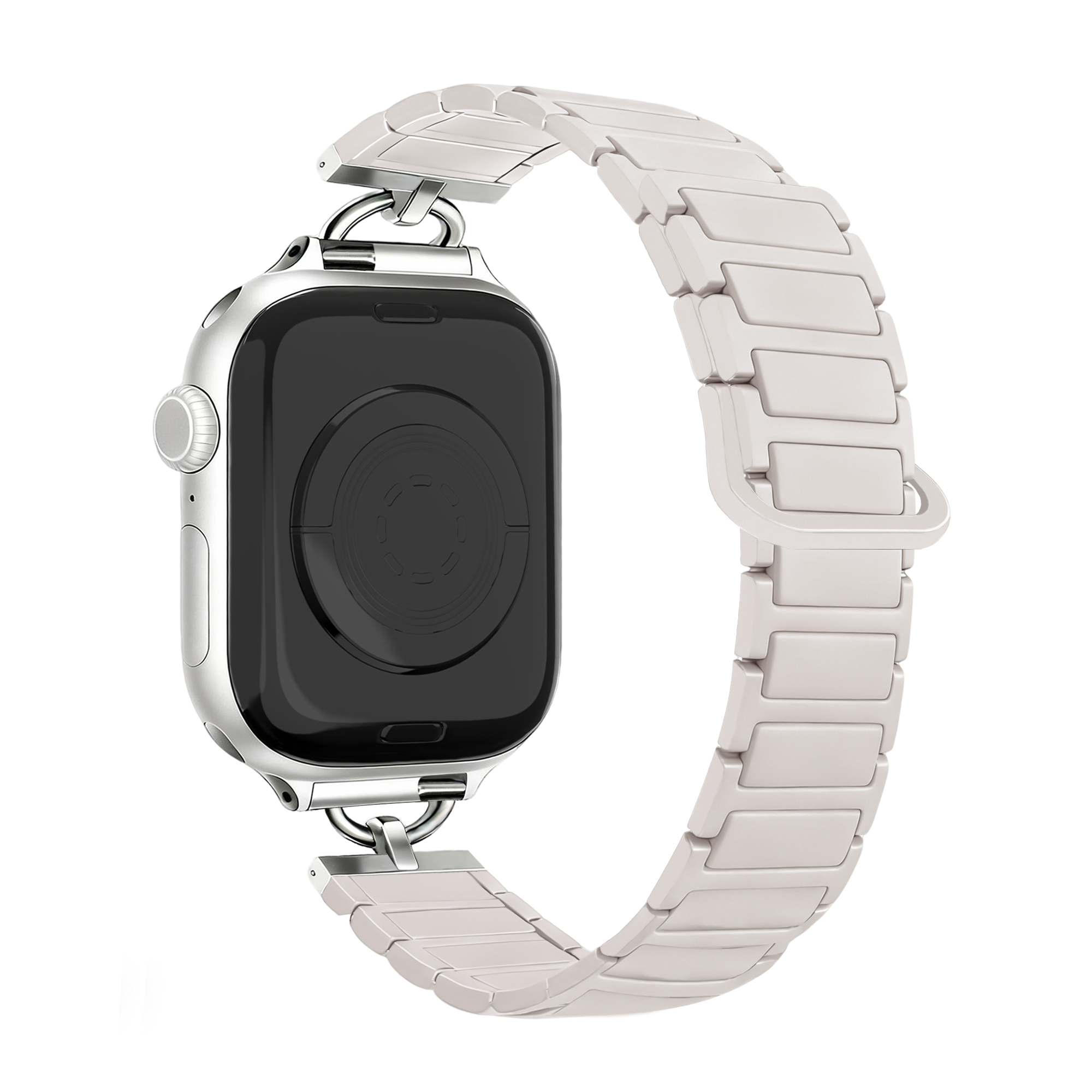 Bandz Apple Watch magnetische siliconen band 'Slim' (sterrenlicht)