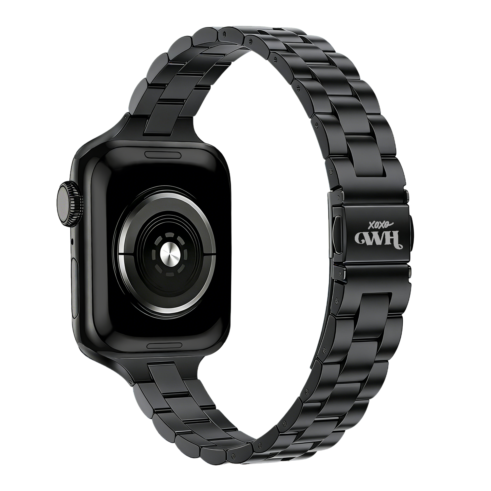 xoxo Wildhearts Apple Watch fijn stalen bandje (zwart)