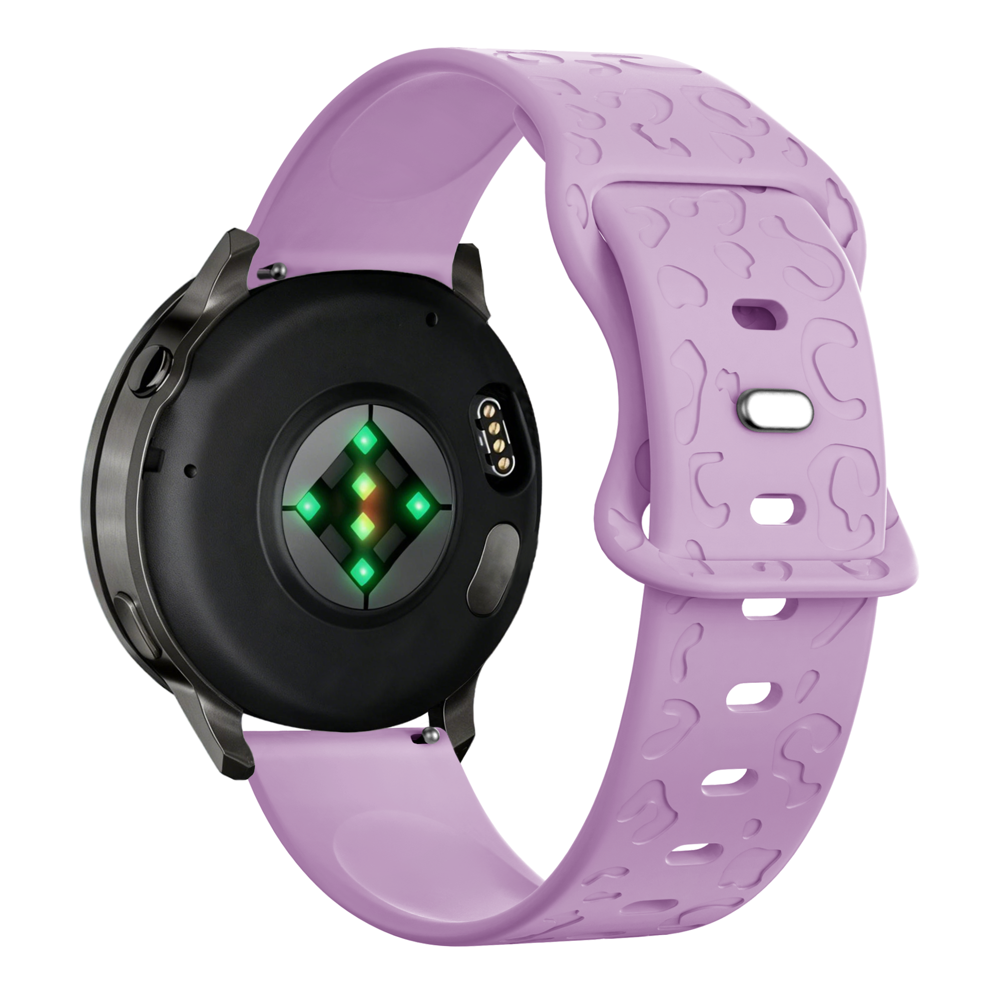 Bandz Garmin Forerunner 570 - 42mm Silicone Strap 'Leopard' (Light Purple)