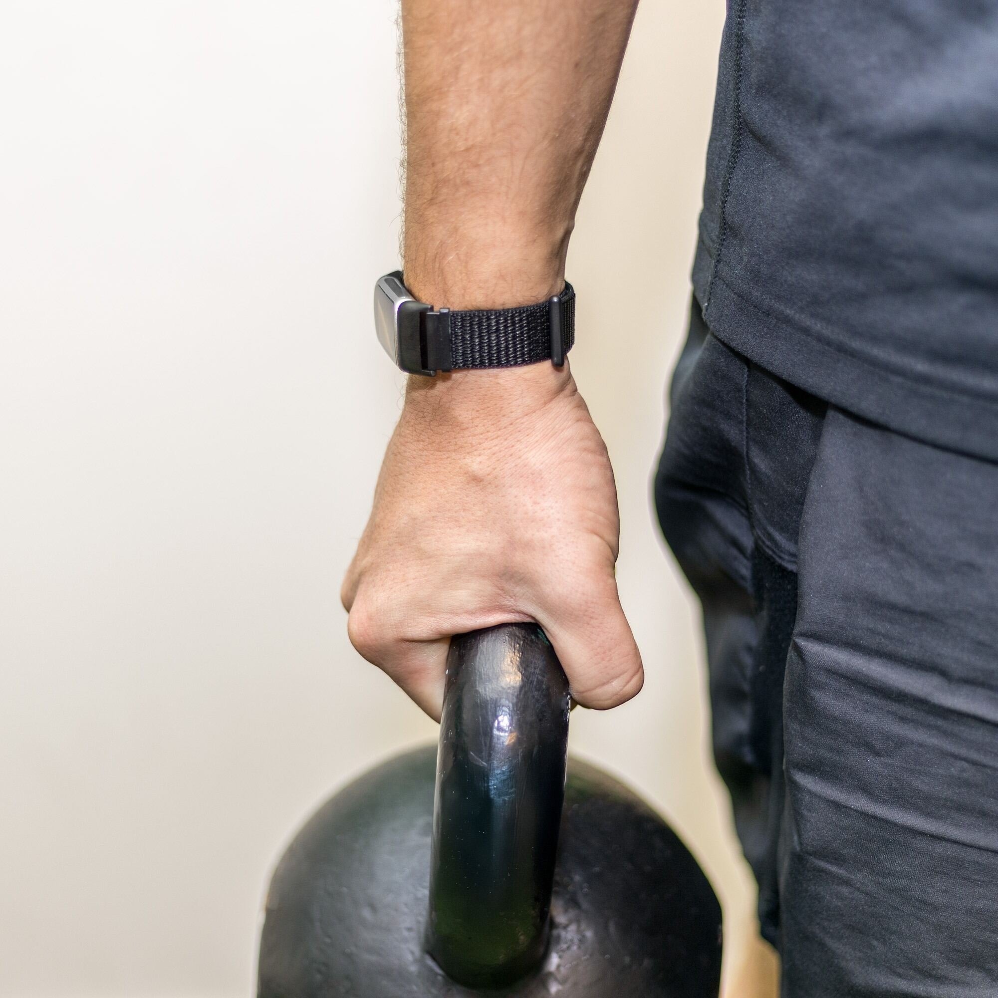 Fitbit Charge 5 nylon bandje (zwart)