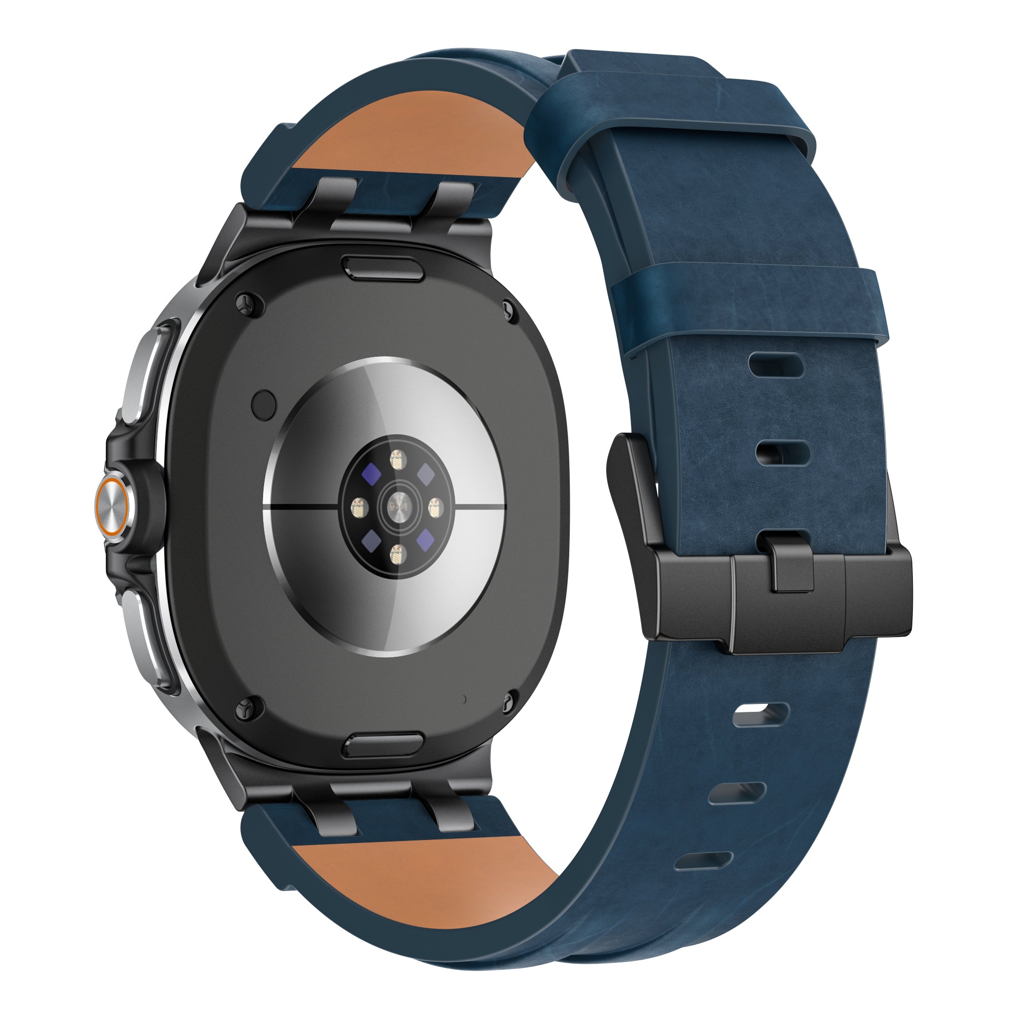 Samsung Galaxy Watch 8 - 40mm solide lederen band (donkerblauw)
