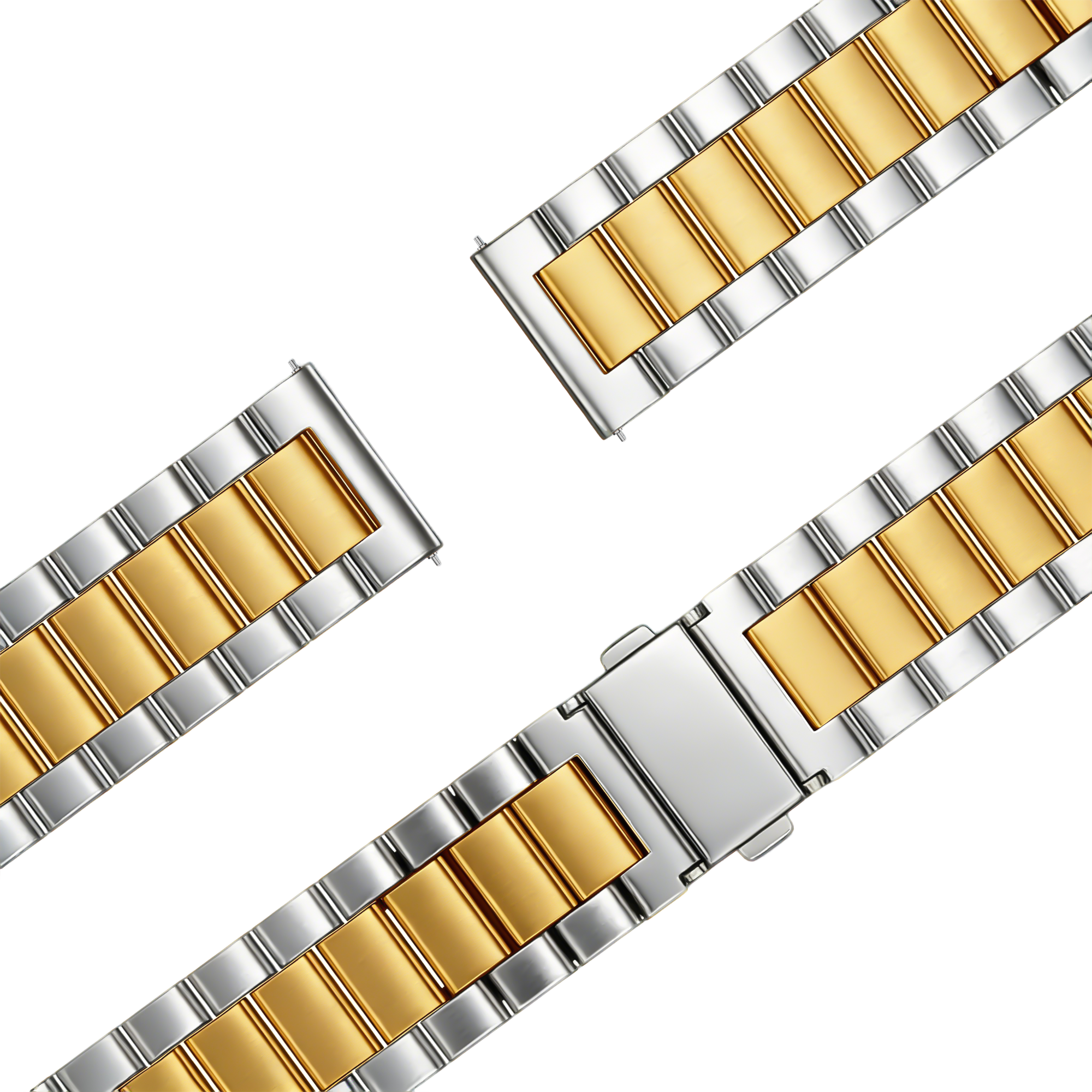 Bandz Garmin Venu 3s stalen band 'Classic' (zilver/goud)