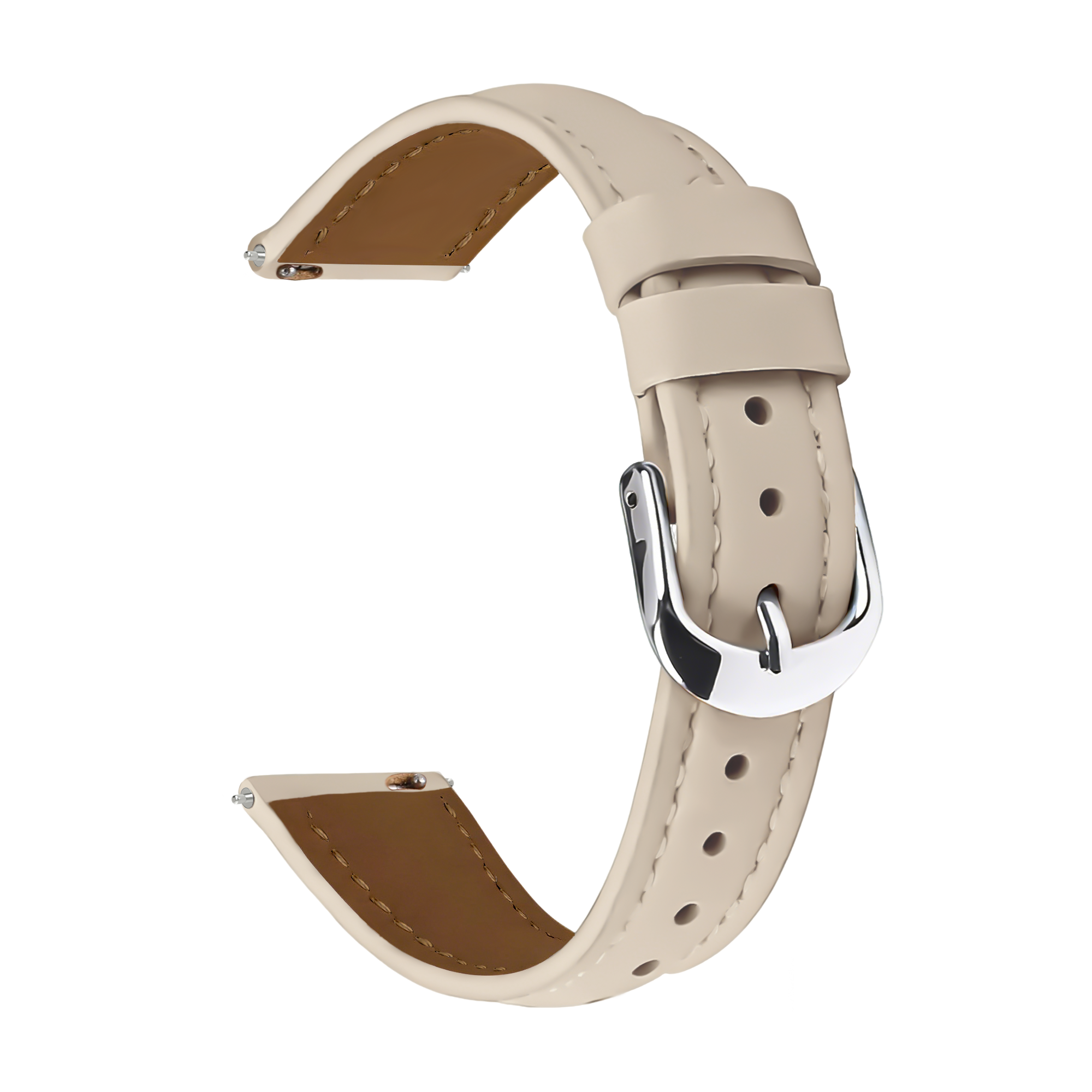 Amazfit Active 2 Slimfit Leather Strap (Milk Tea)