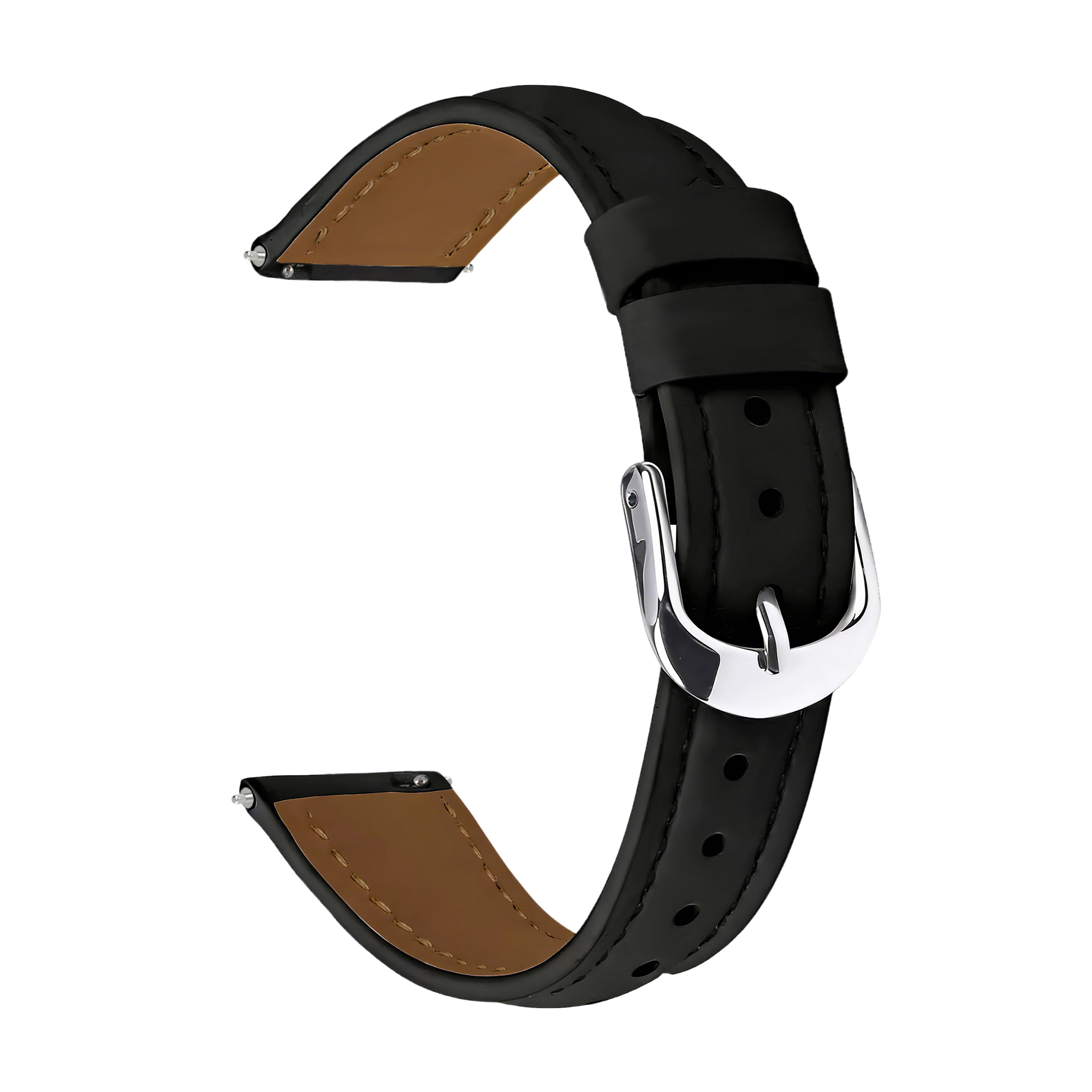 Amazfit Active 2 Slimfit Leather Strap (Black)