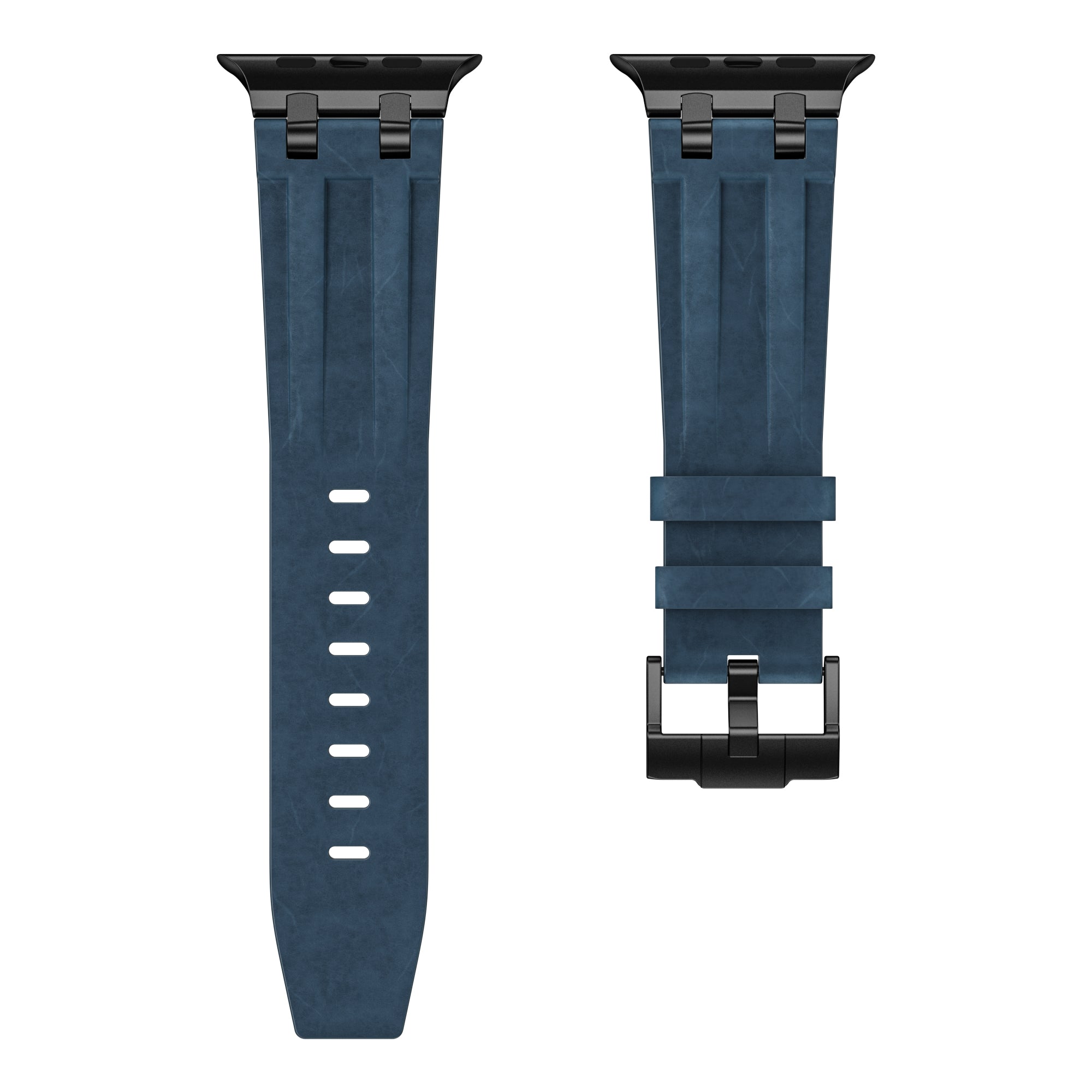 Apple Watch Solid Leather Strap (Dark Blue)