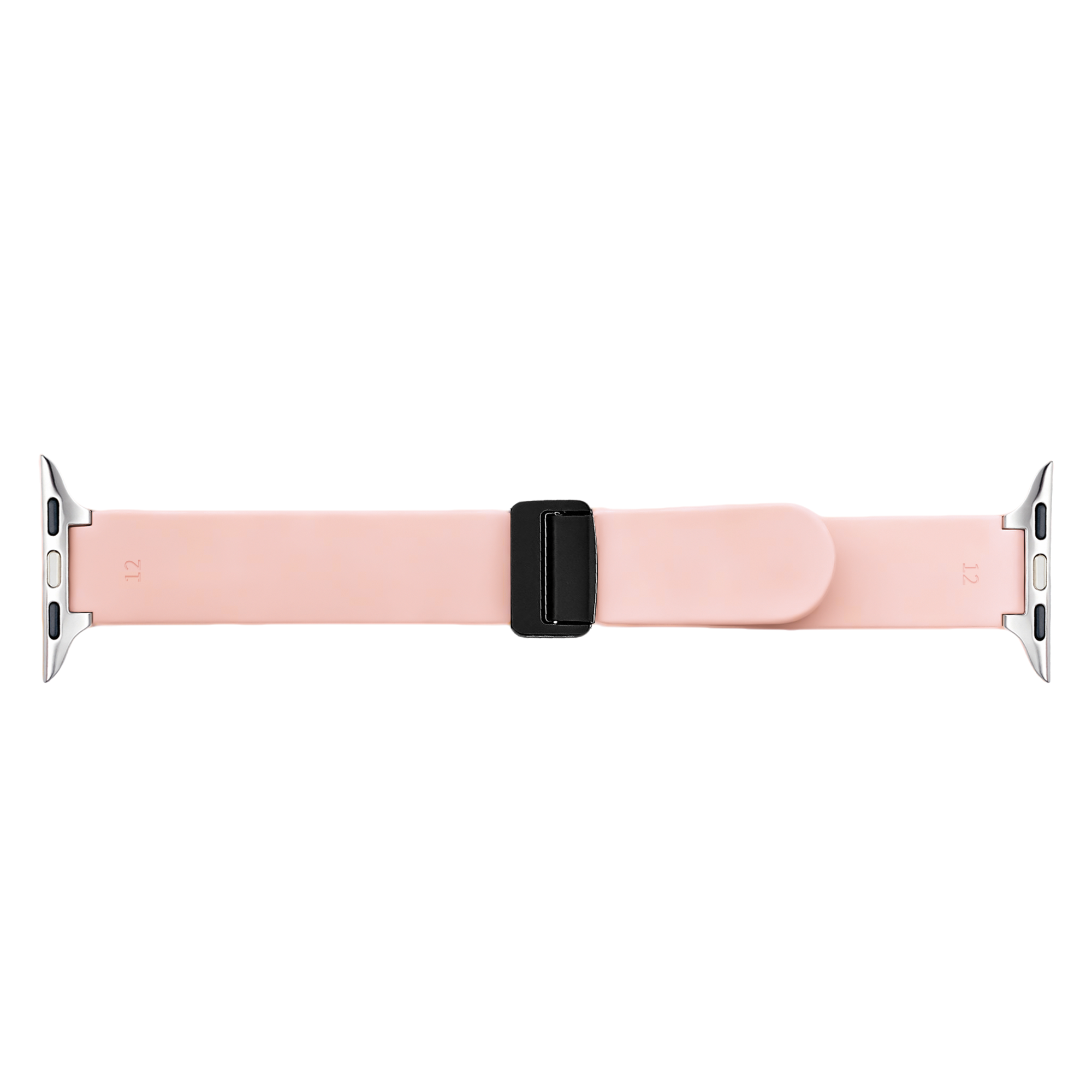 Apple Watch D-buckle siliconen diamond bandje (roze)