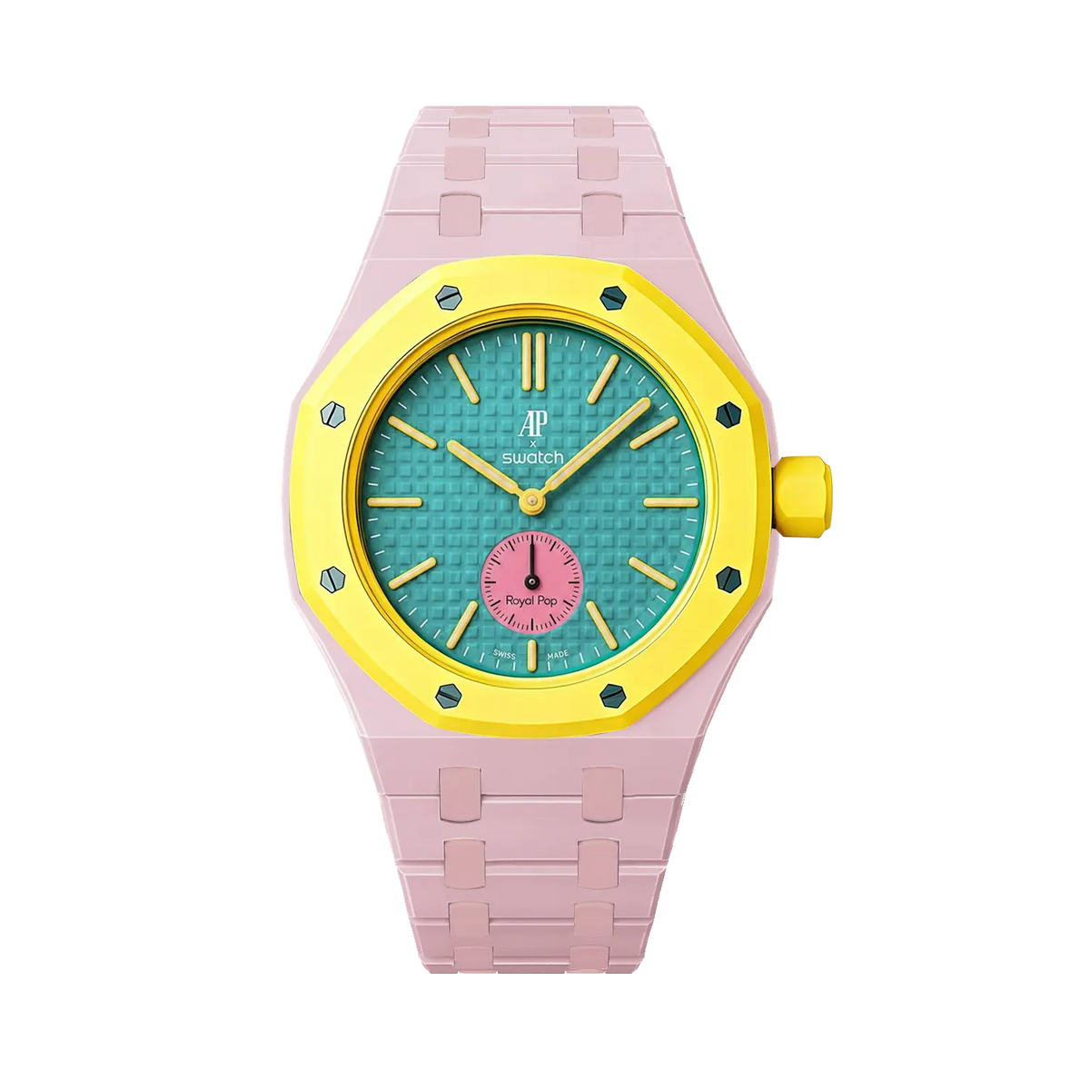 Swatch Royal Pop Bioceramische band - 3 uur (roze)