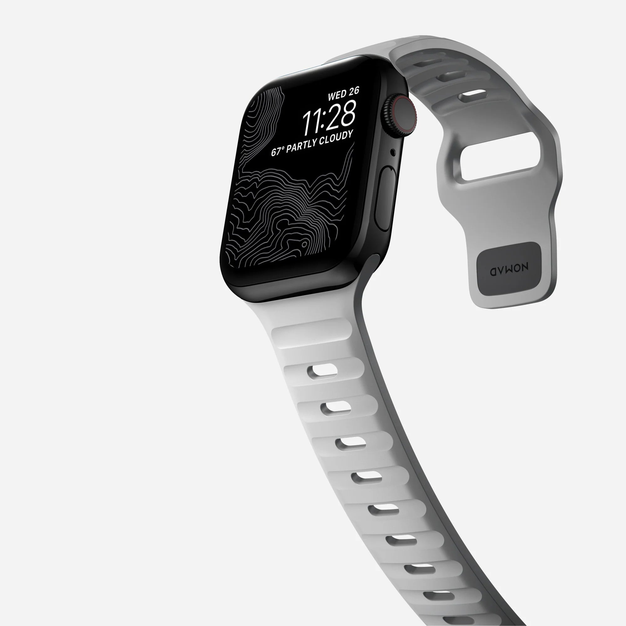 Nomad Sport Apple Watch Silicone Strap (Lunar Gray)