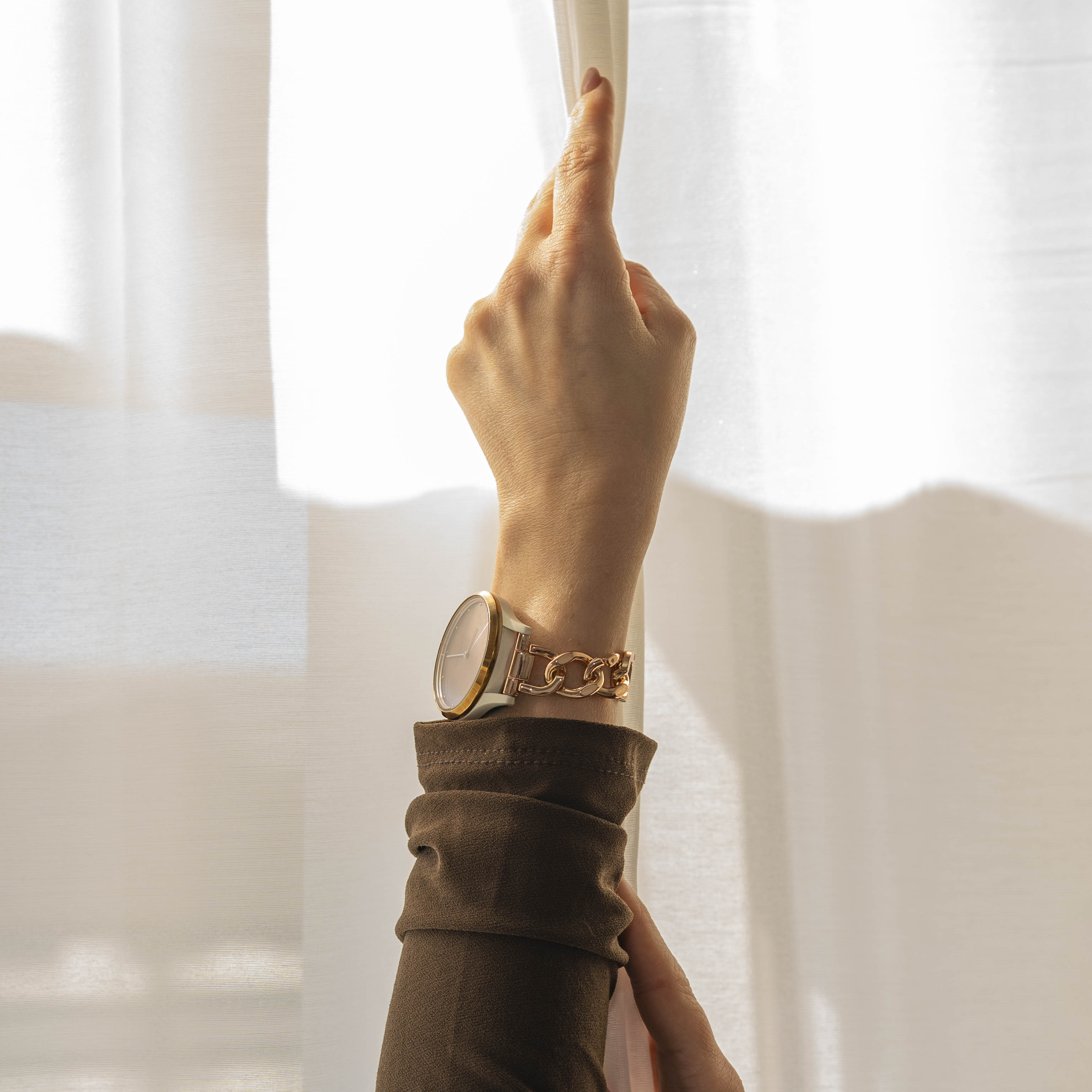 Samsung Galaxy Watch 5 Pro steel chain band (rosé goud)