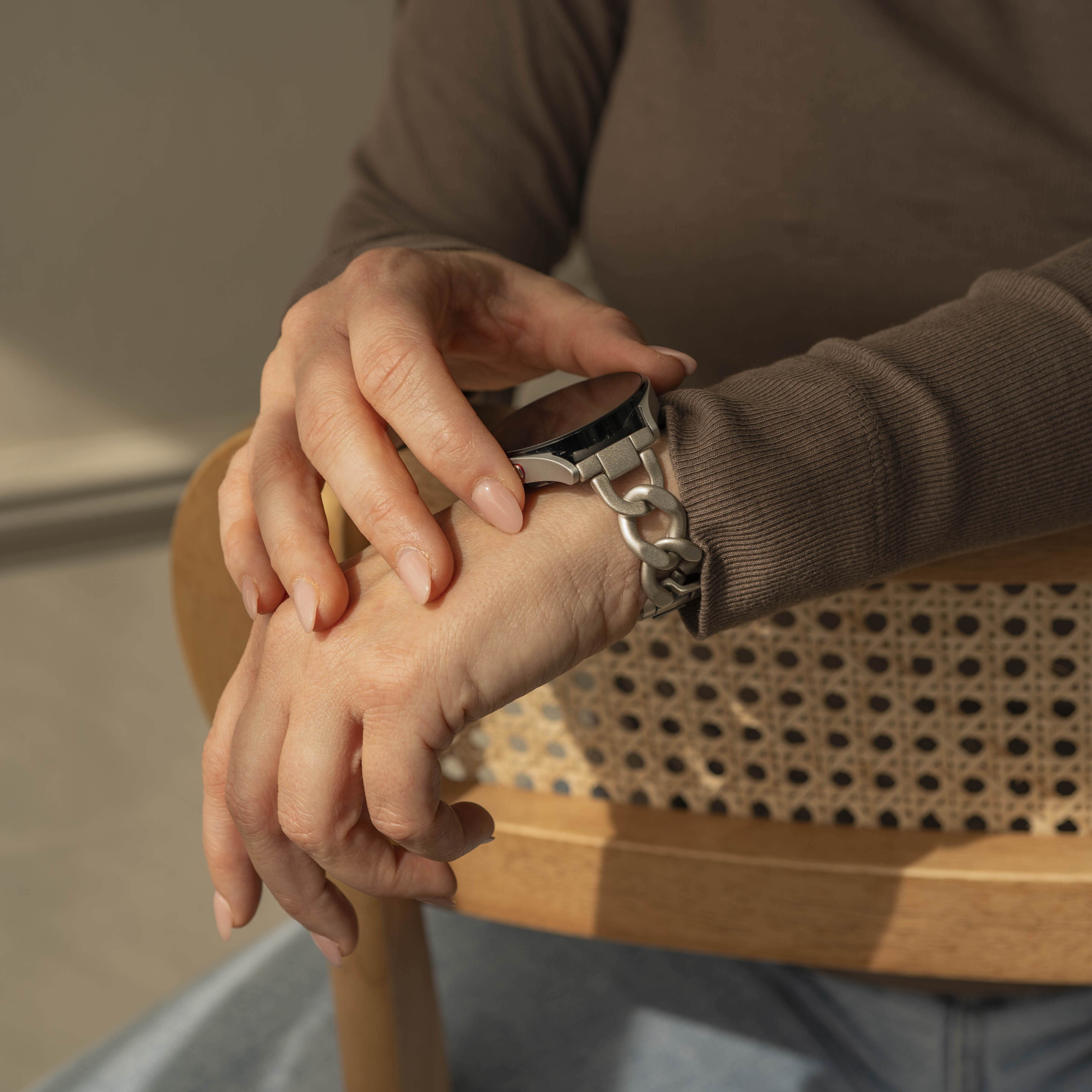 Withings ScanWatch Nova steel chain band (sterrenlicht)