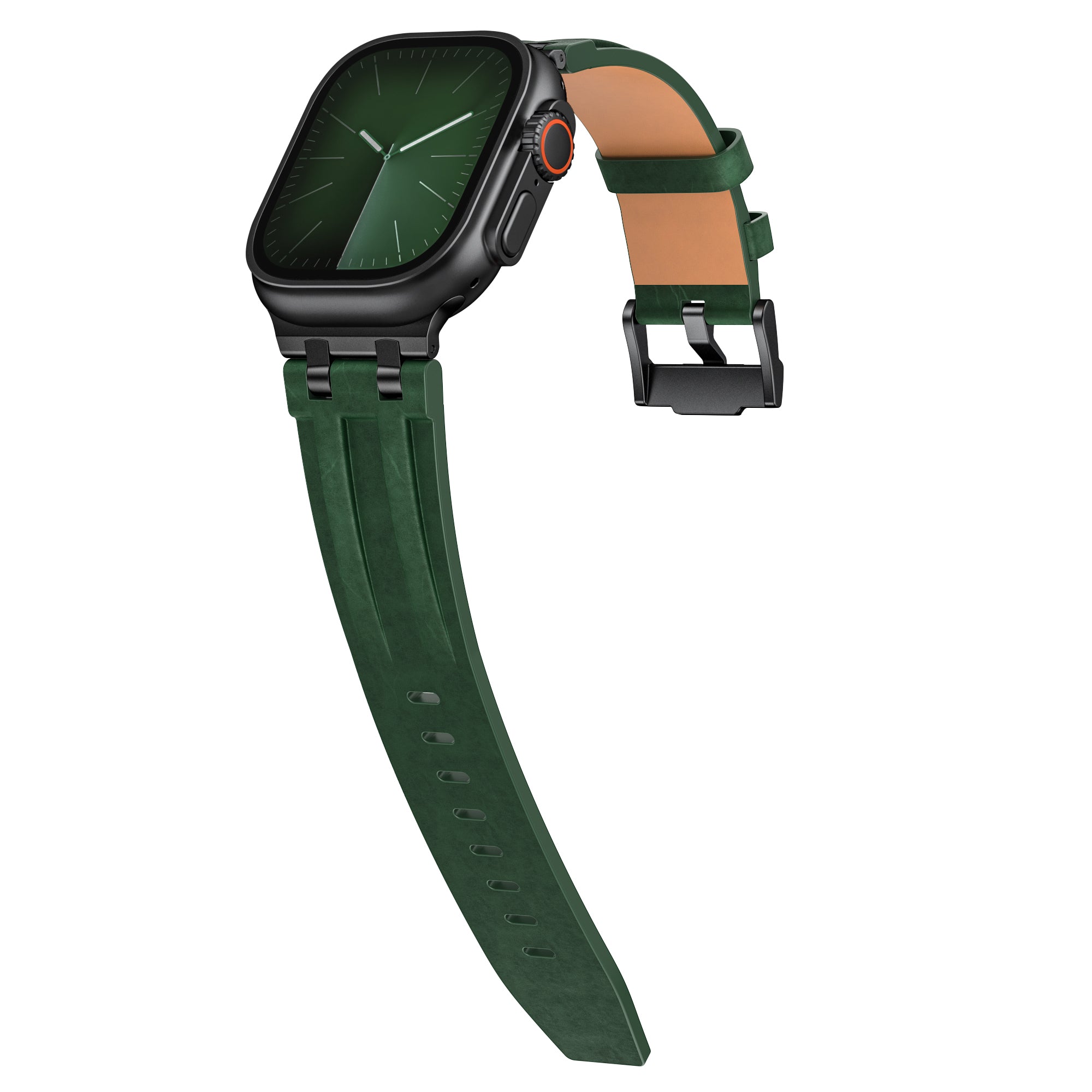 Apple Watch AP lederen band (donkergroen)