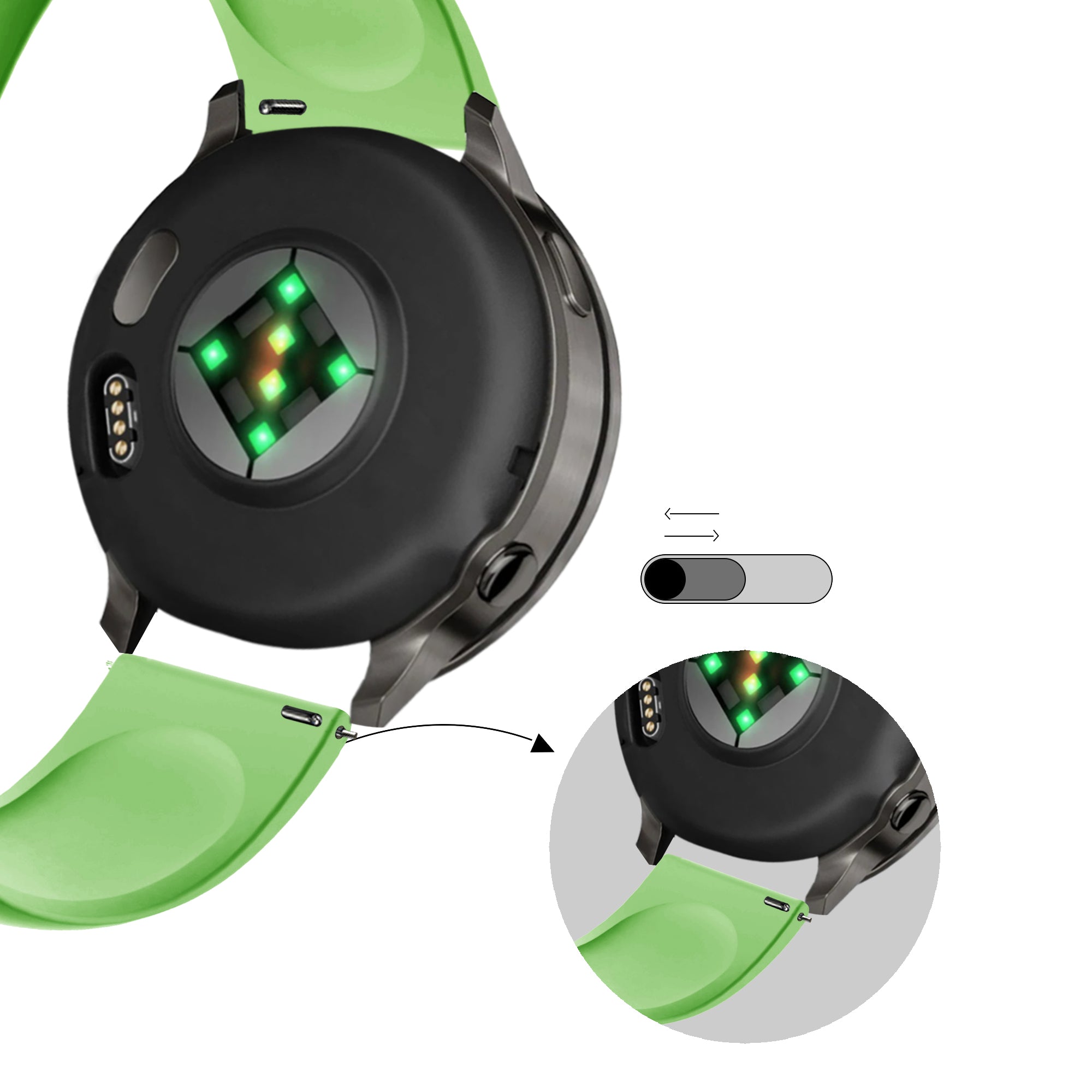 Bandz Garmin Venu 2 Sport Strap 'Deluxe' (Green)