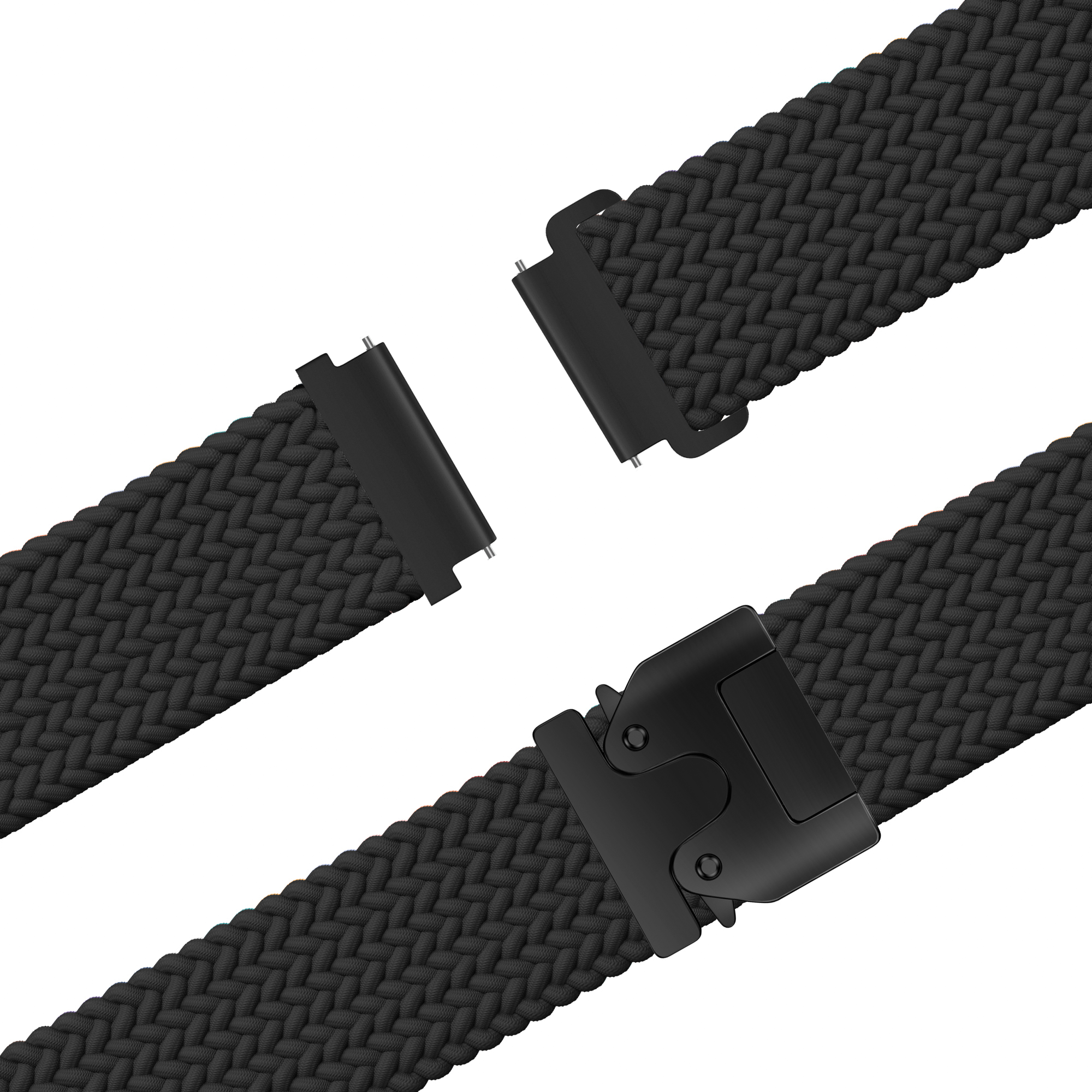 Bandz Garmin Venu 4 - 41mm Braided Strap 'Parachute' (Black)