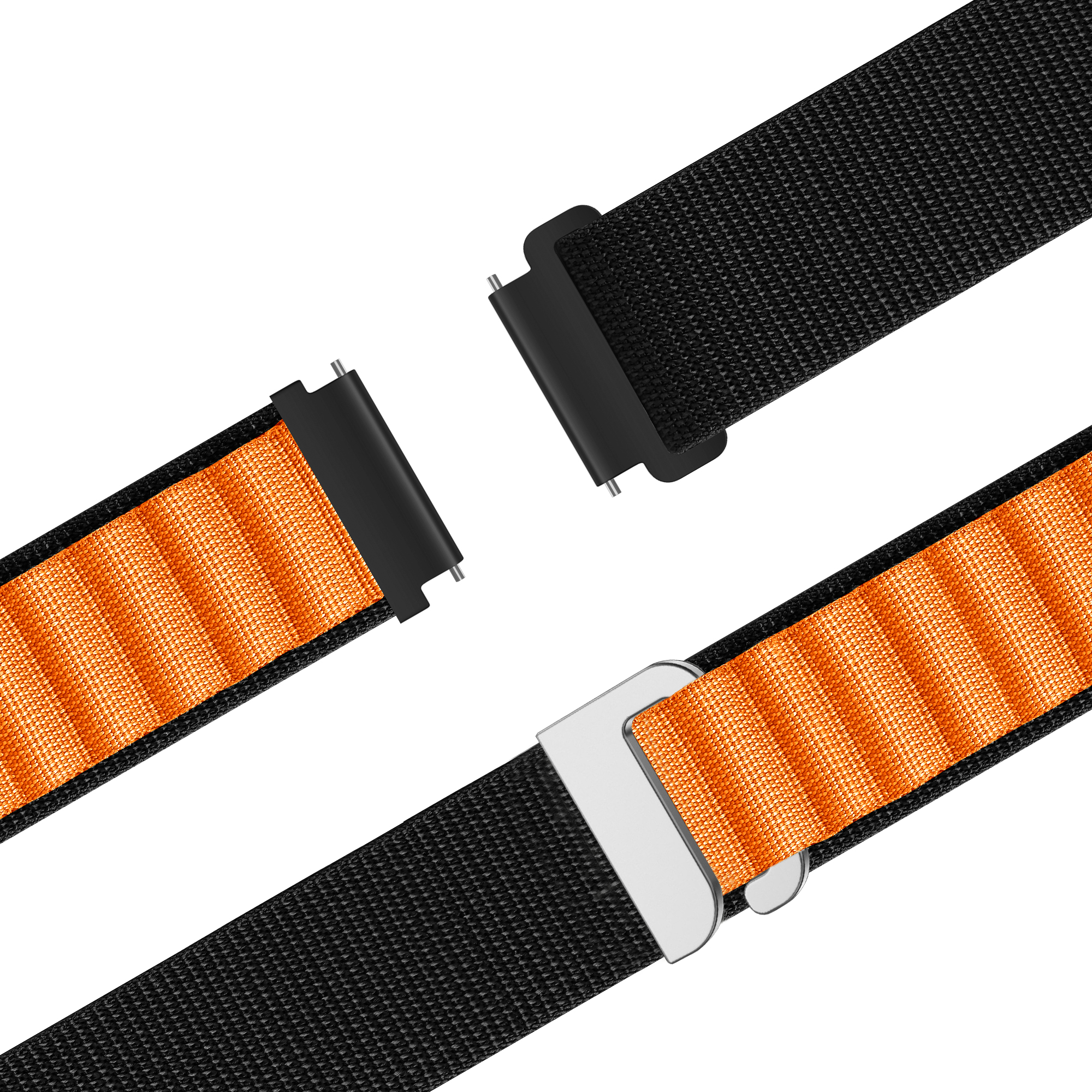 Bandz Garmin Venu 3 Alpine nylon band (zwart/oranje)