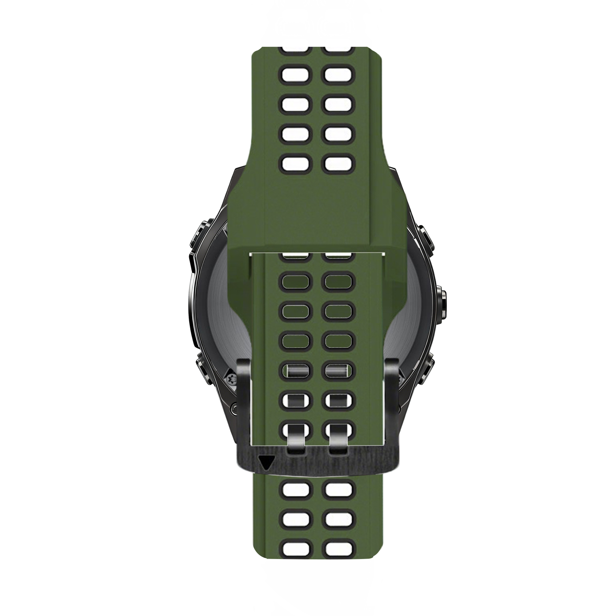 Bandz Garmin Fenix 8 - 47mm dual sport gesp band (groen/zwart)