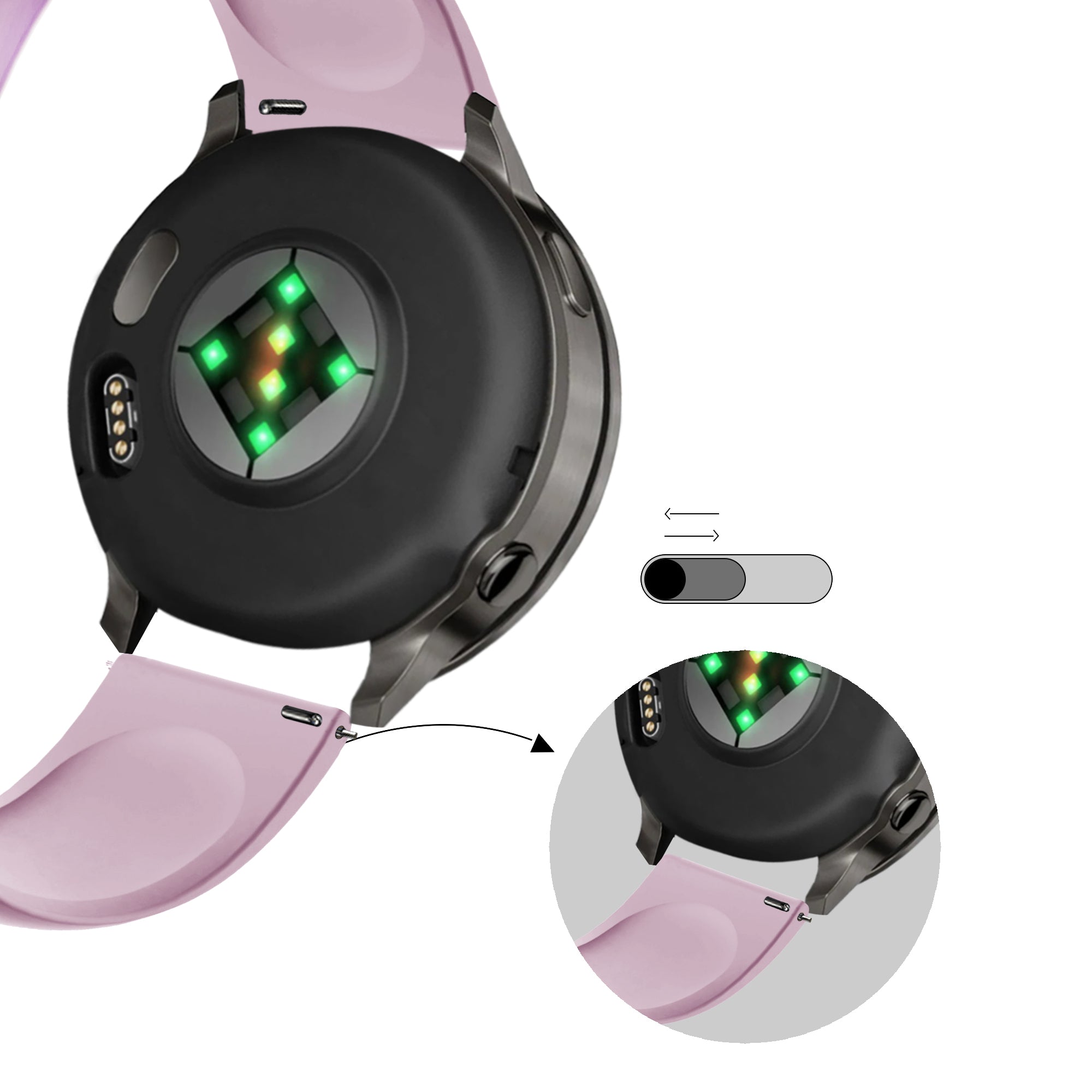 Bandz Garmin Venu 2s Sport Strap 'Deluxe' (Lavender)