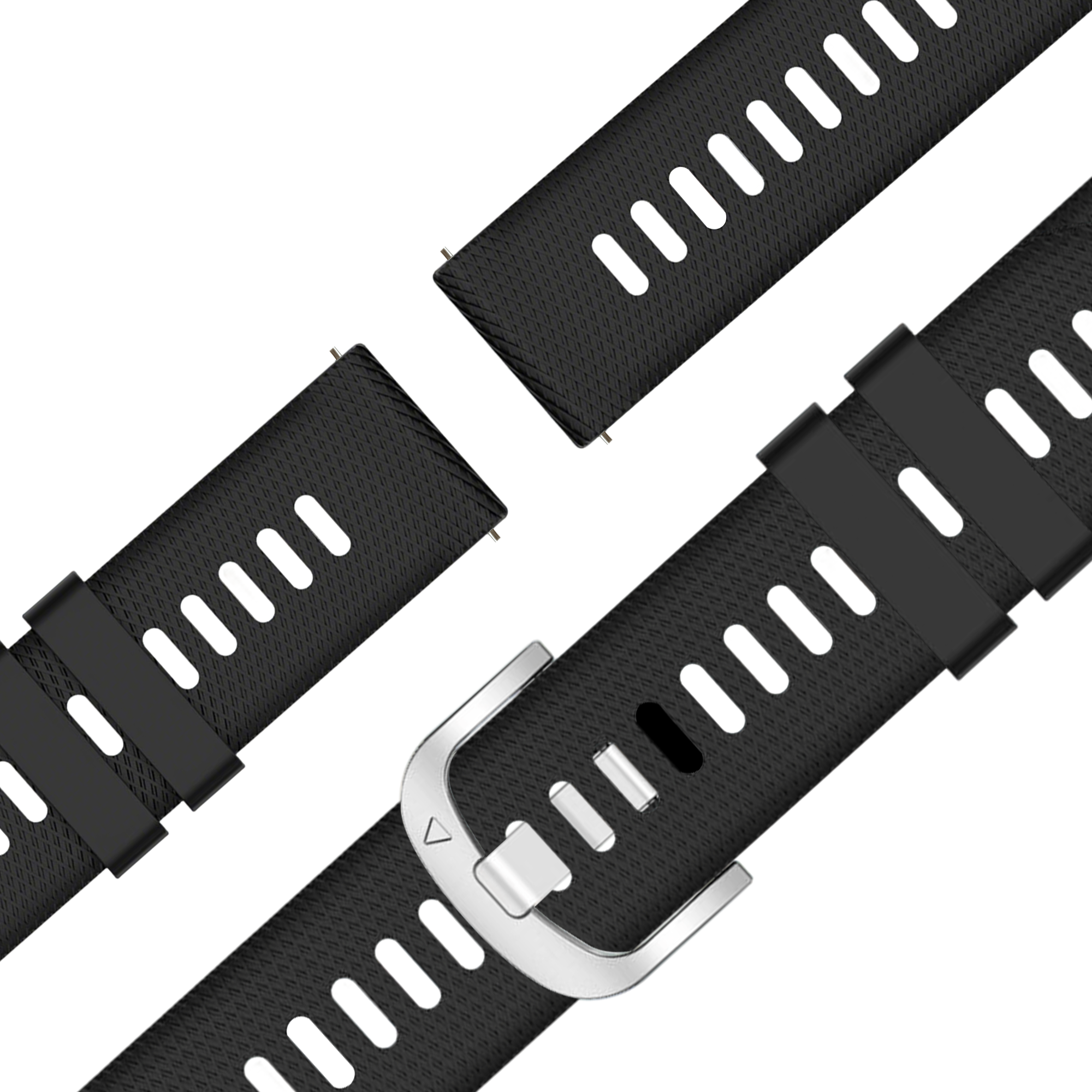 Bandz Garmin Venu 2s siliconen band 'Deluxe' (zwart)