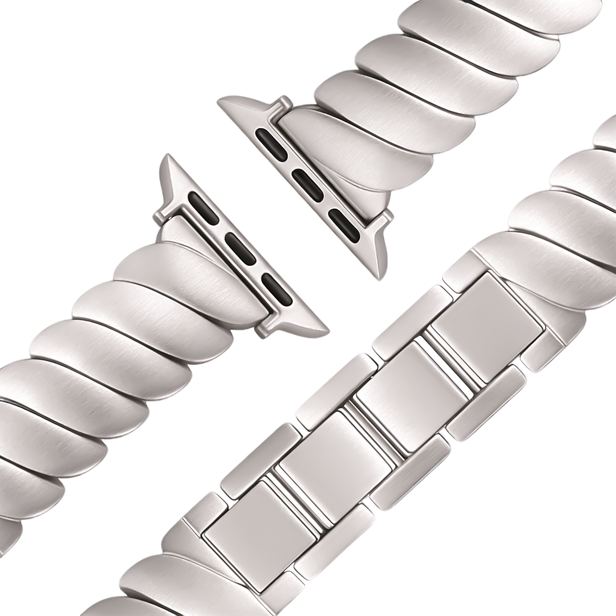 Bandz Apple Watch luxe metalen band 'Twisted' (sterrenlicht)