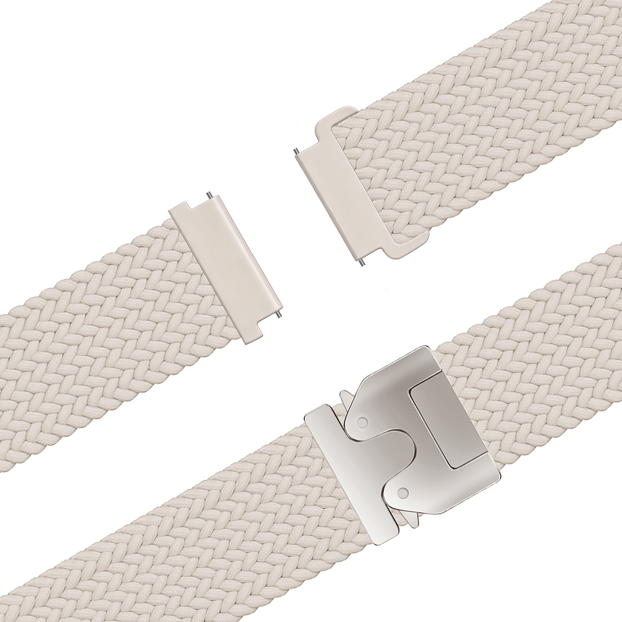 Bandz Garmin Venu 4 - 41mm Braided Strap 'Parachute' (Starlight)