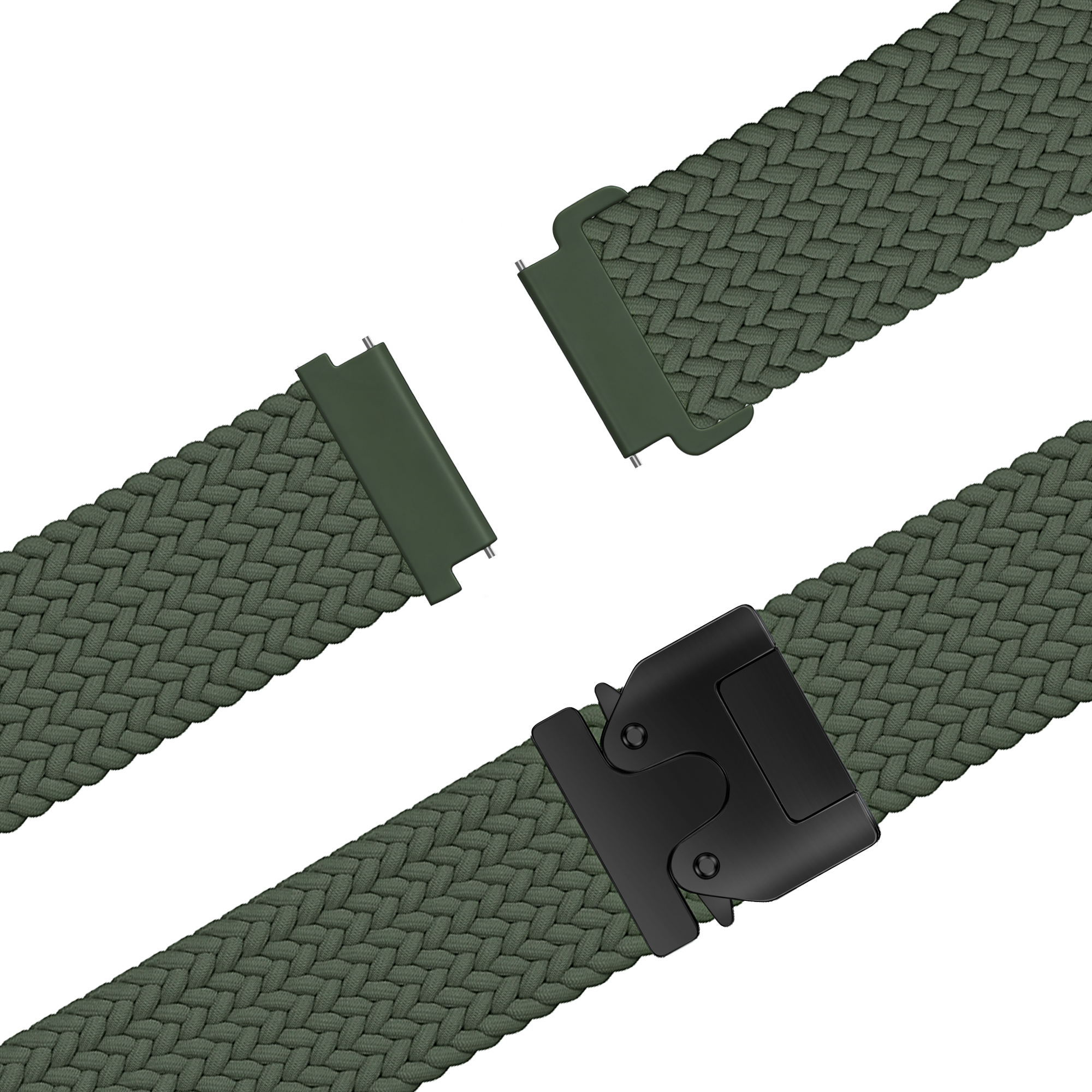 Bandz Garmin Venu SQ Braided Strap 'Parachute' (Green)