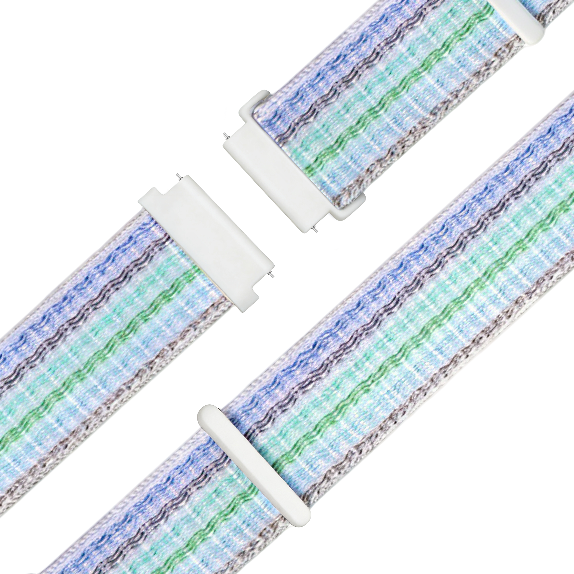 Bandz Garmin Venu 2s nylon loop band (gestreept blauw)