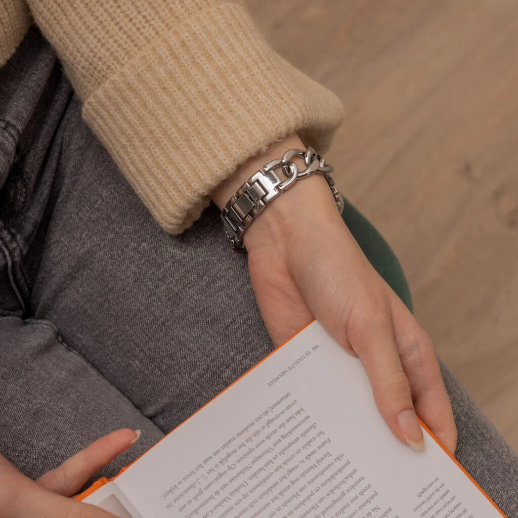 Apple Watch steel chain band (zilver)