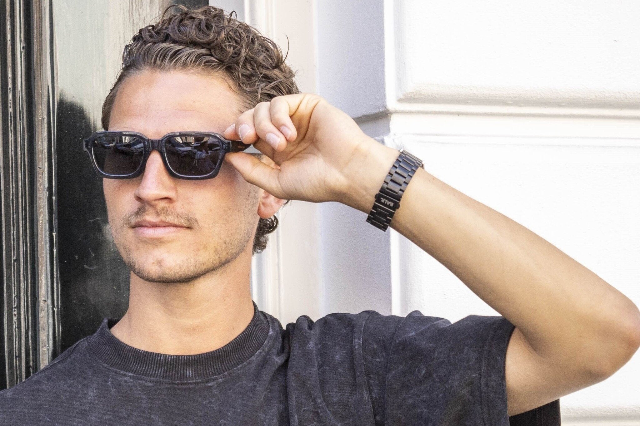 BALR Polar Unite stalen band (zwart)