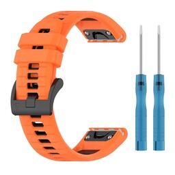 Garmin Instinct 3 - 45mm sport gesp band (oranje/zwart)