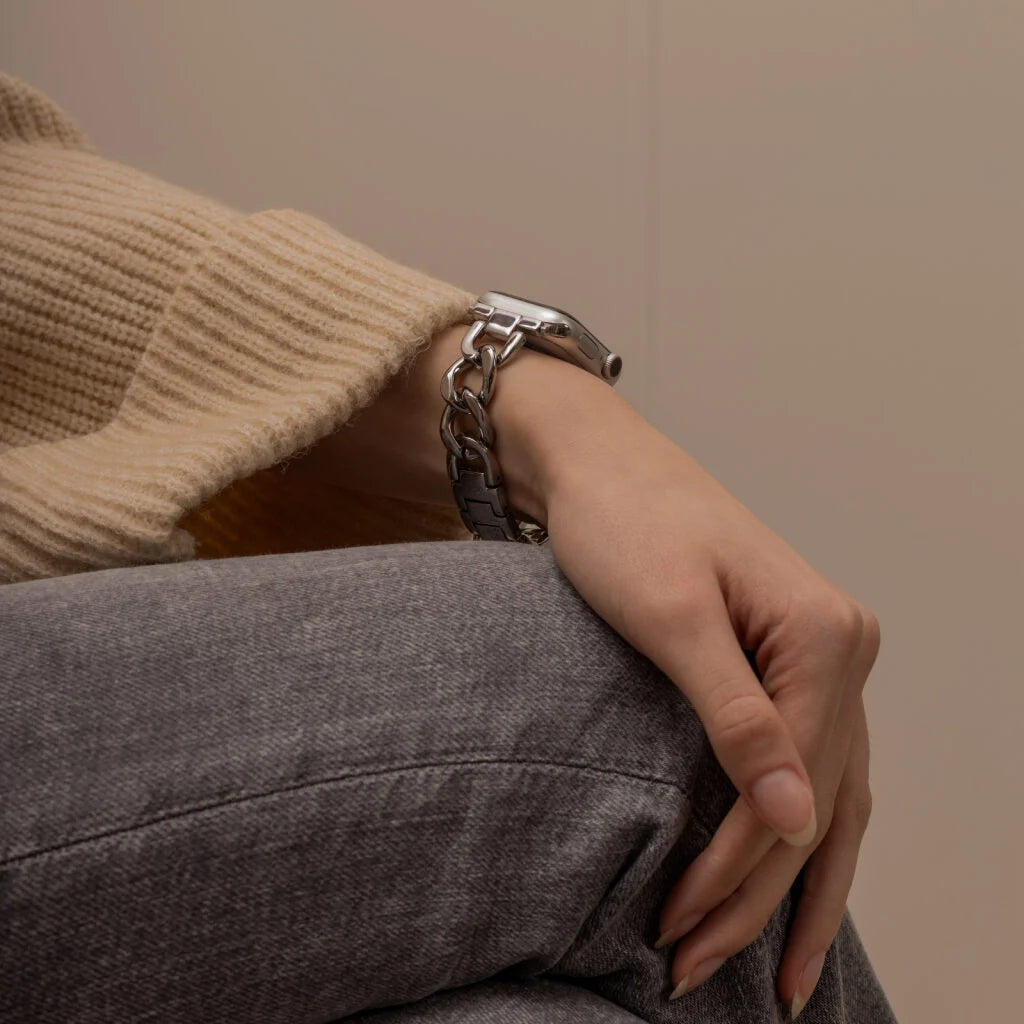 Apple Watch steel chain band (zilver)
