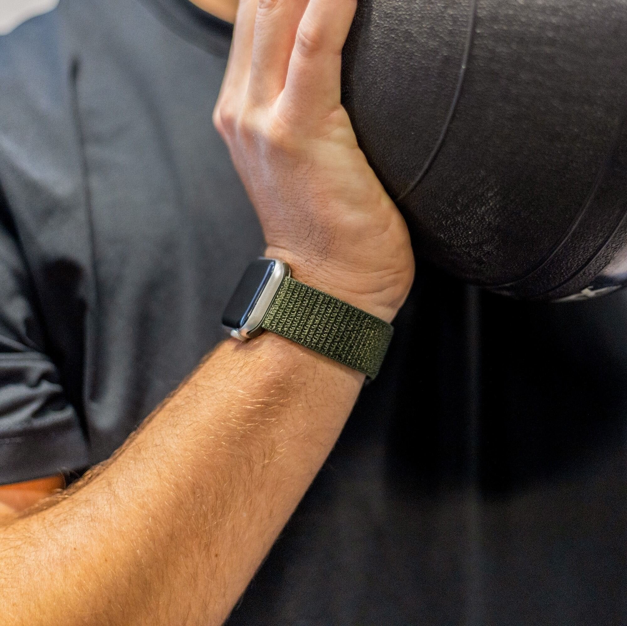 Apple Watch nylon band (donkergroen)