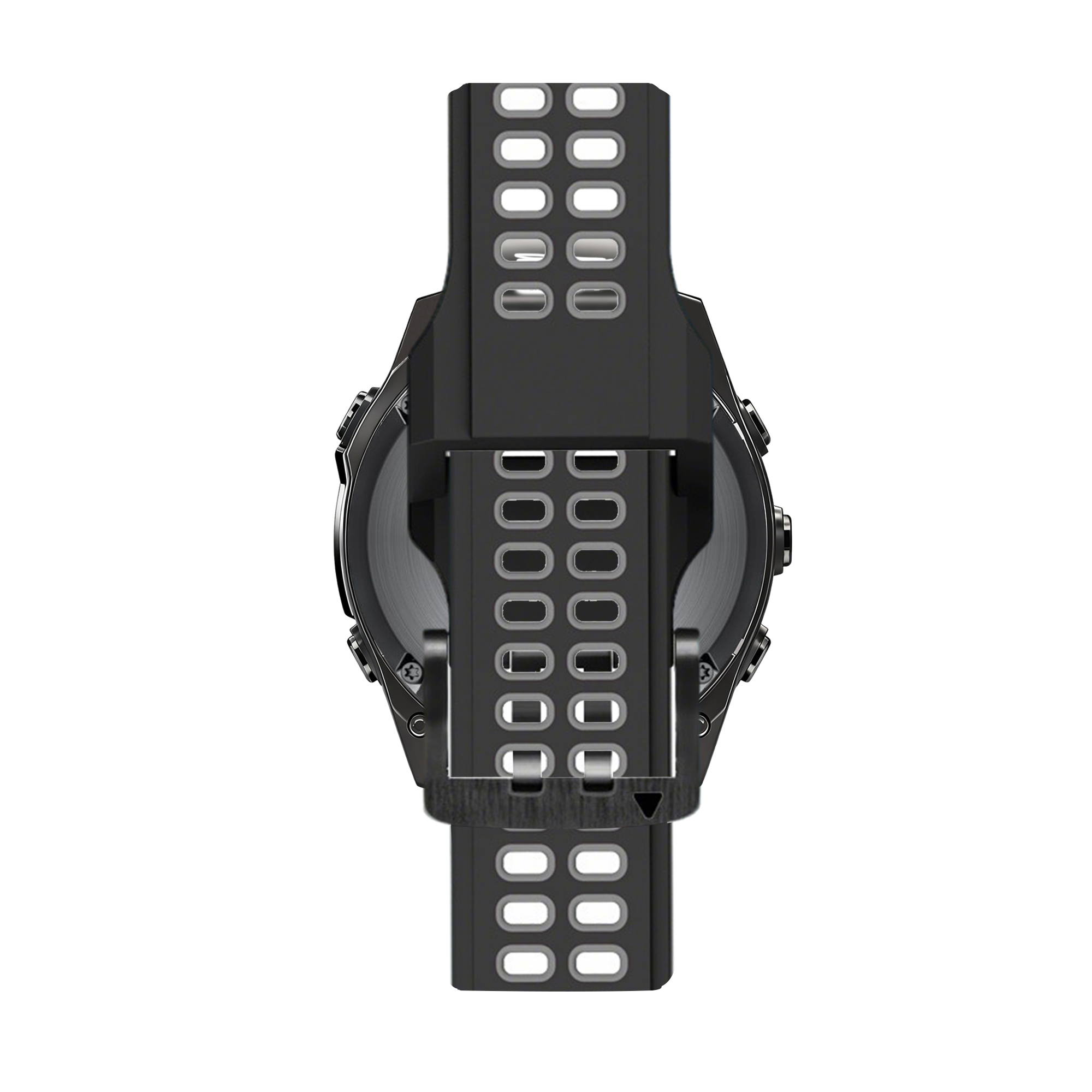 Bandz Garmin Quatix 8 - 47mm dual sport gesp band (zwart/grijs)