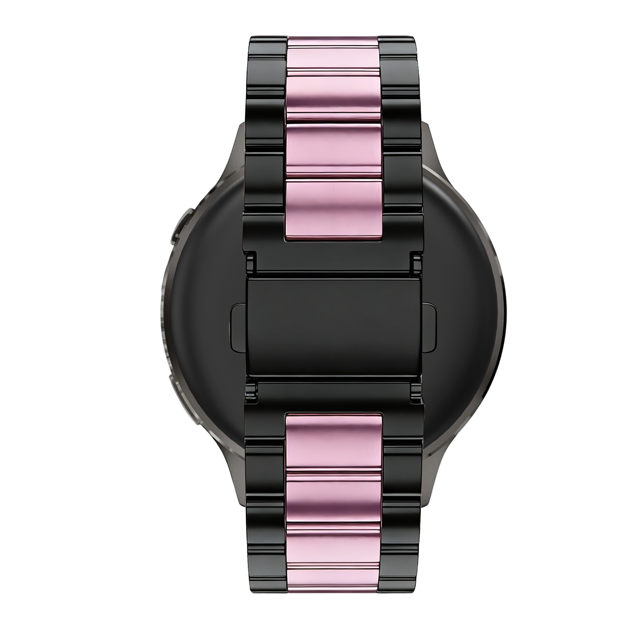 Bandz Garmin Venu SQ Steel Strap 'Classic' (Black/Pink)