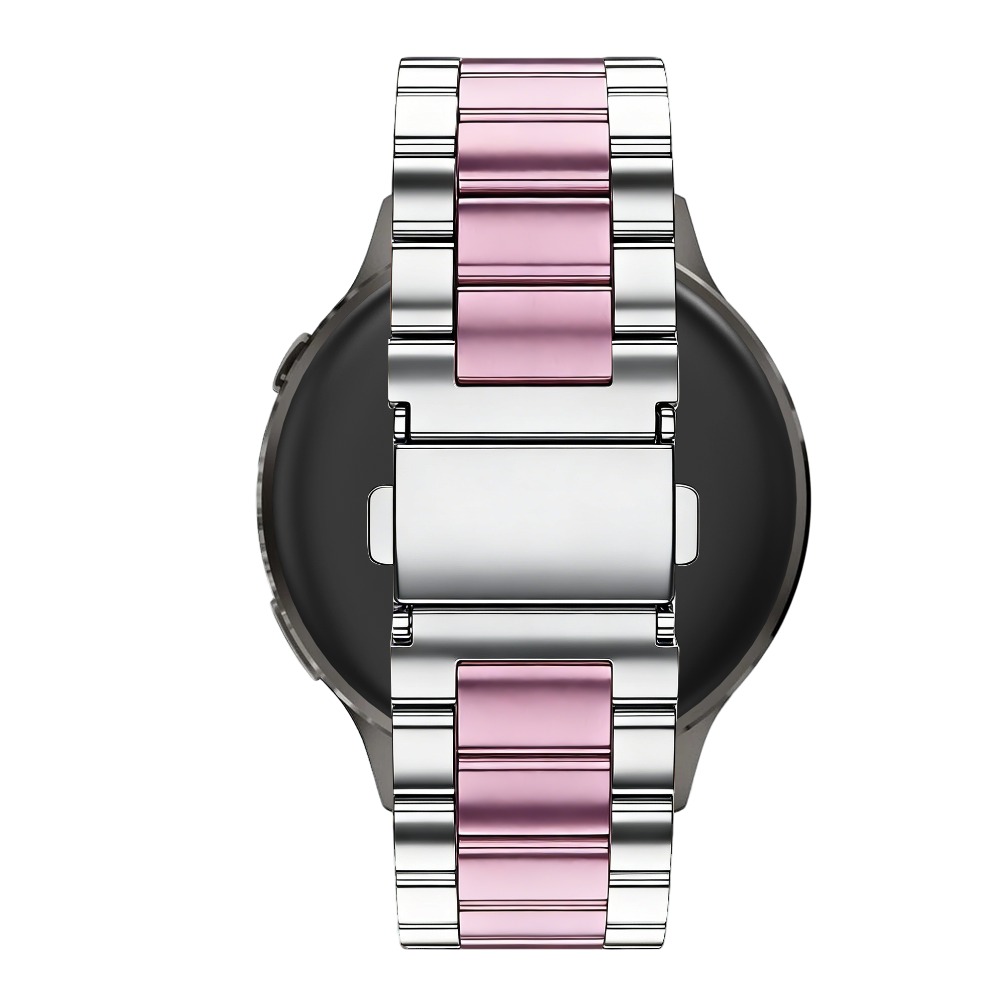 Bandz Garmin Venu 3s stalen band 'Classic' (zilver/roze)